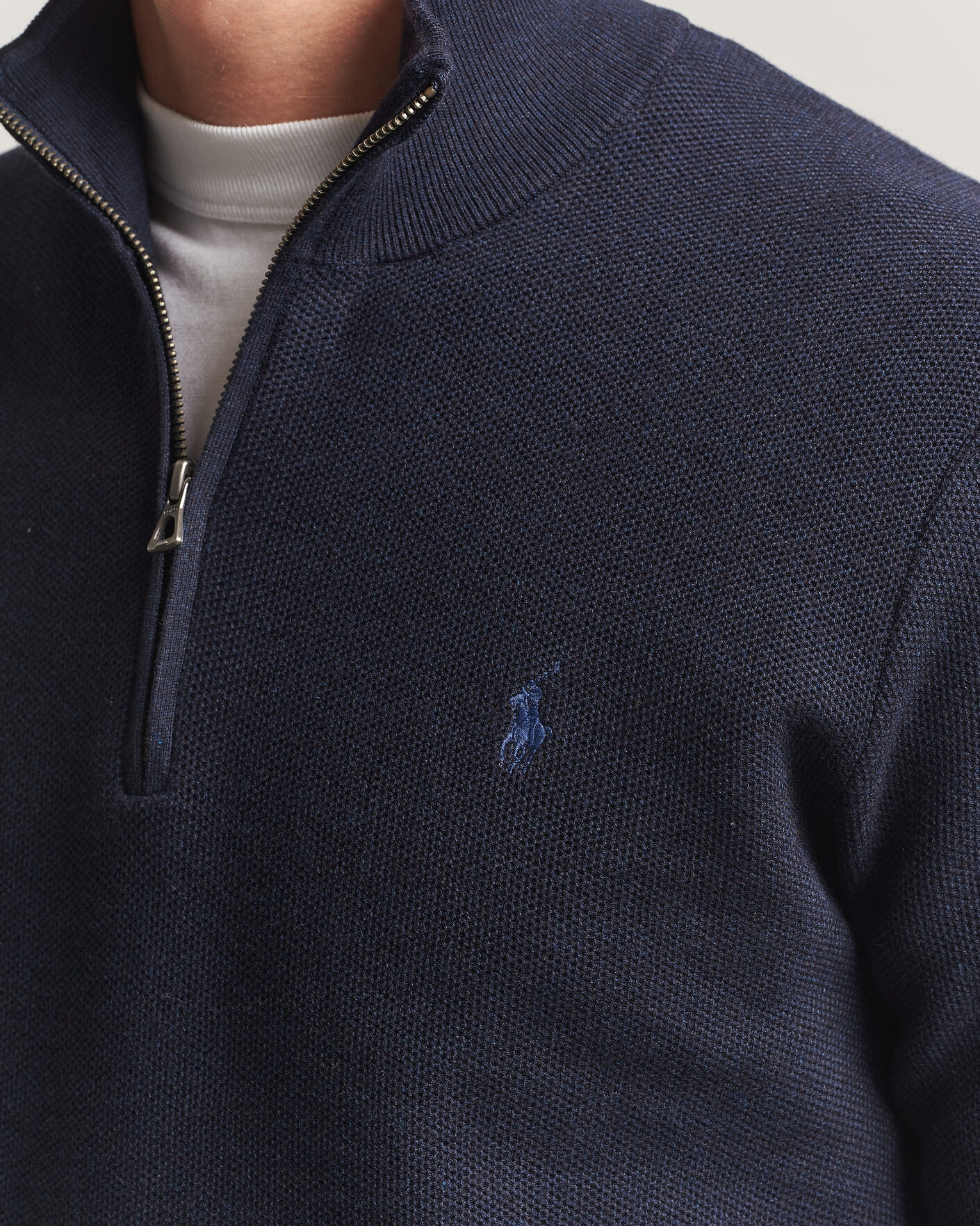 Homme | Pulls Et Tricots | Polo Ralph Lauren | Textued Half-Zip Navy Heather