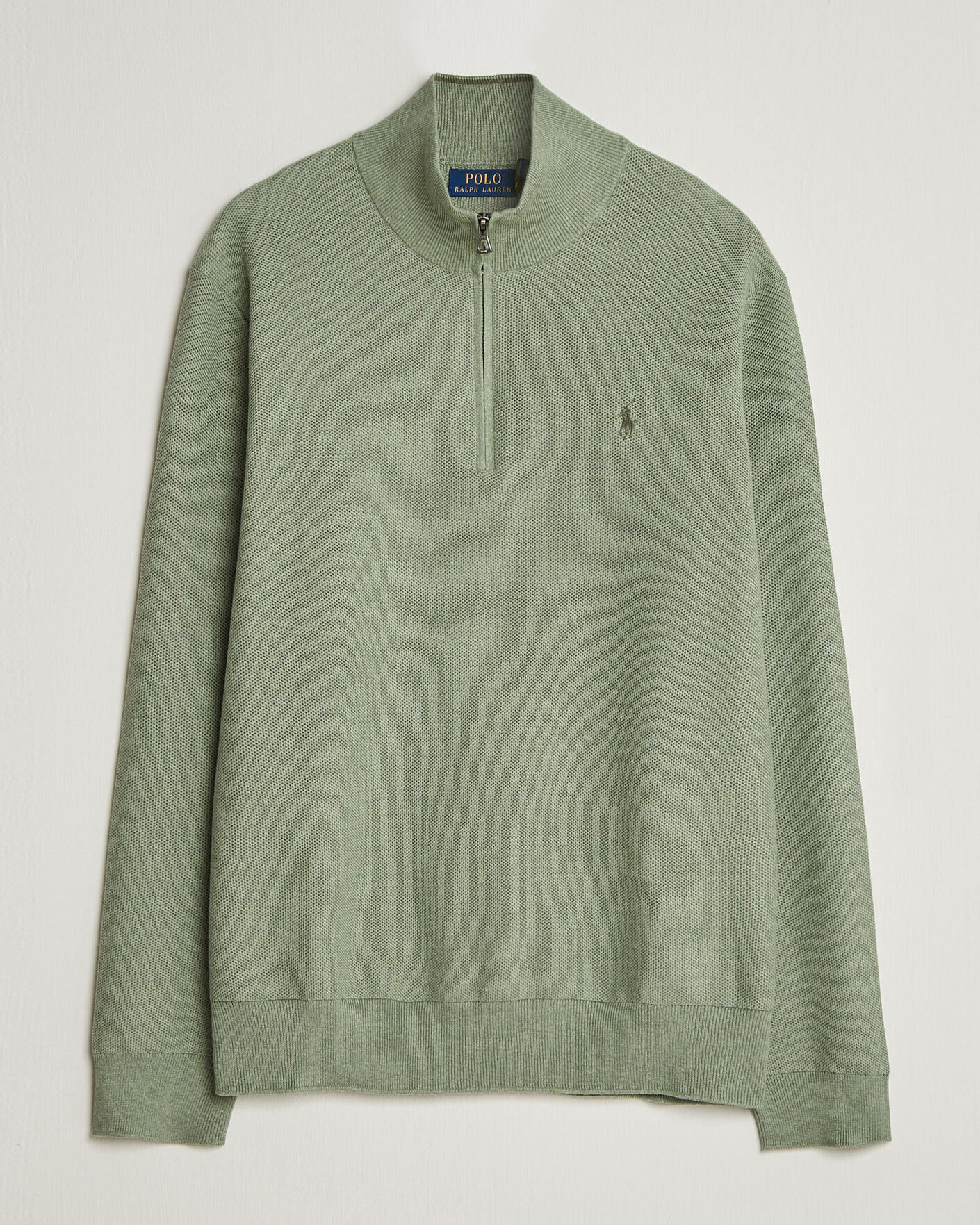 Homme | Pulls Et Tricots | Polo Ralph Lauren | Textured Half-Zip Fern Green Heather