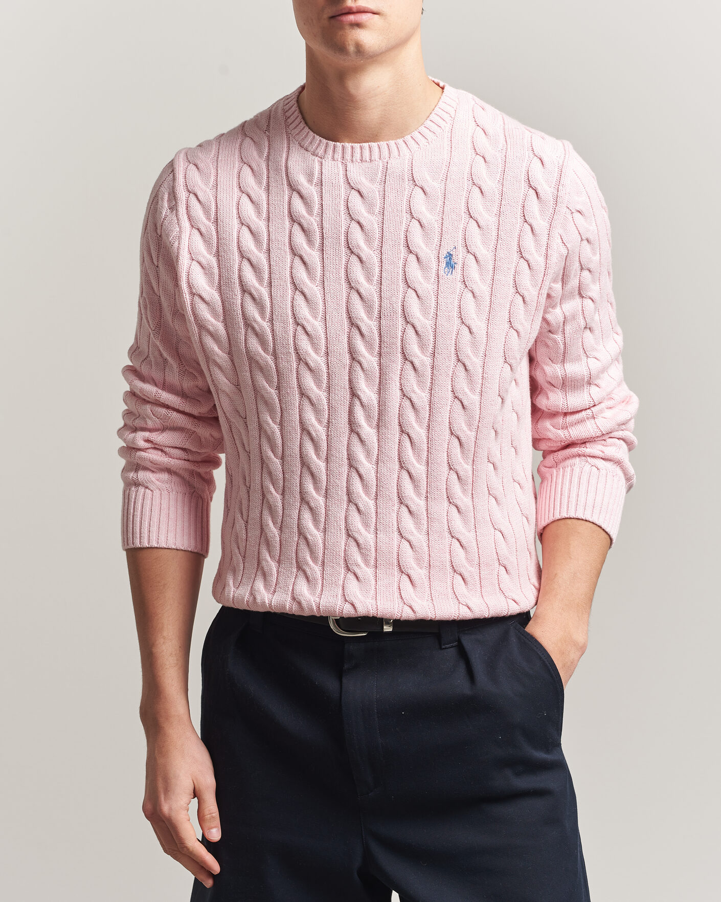 Homme | Pulls Et Tricots | Polo Ralph Lauren | Cotton Cable Pullover Ballet Pink Heather