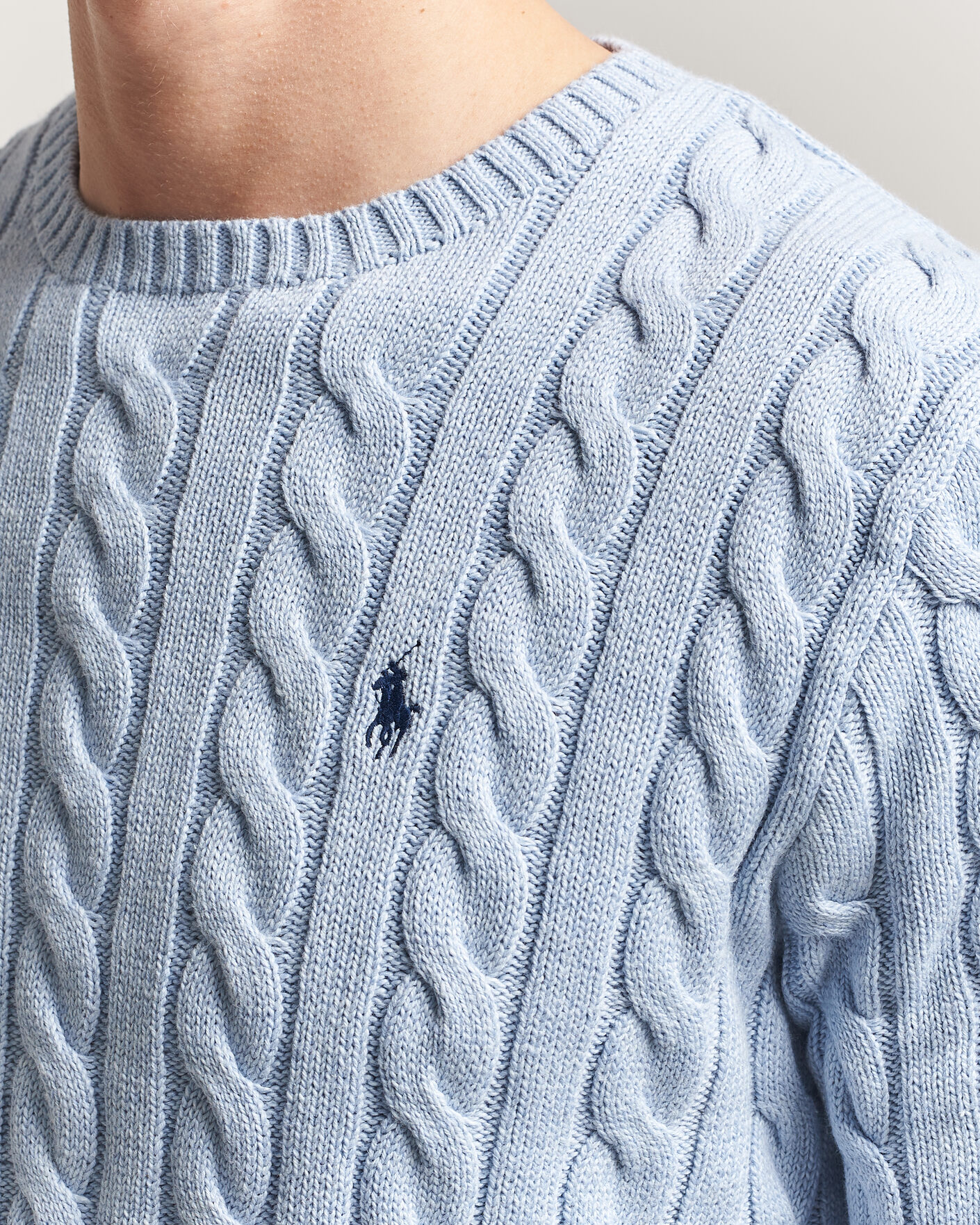 Homme | Pulls Et Tricots | Polo Ralph Lauren | Cotton Cable Pullover Blue Hyacinth Heather