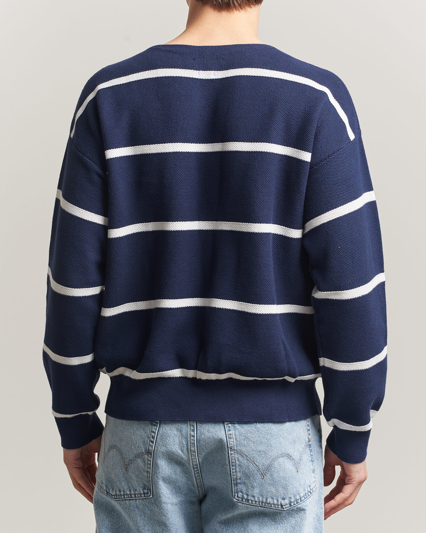 Homme | Pulls Et Tricots | Polo Ralph Lauren | Striped Boat Neck Sweater Navy Combo