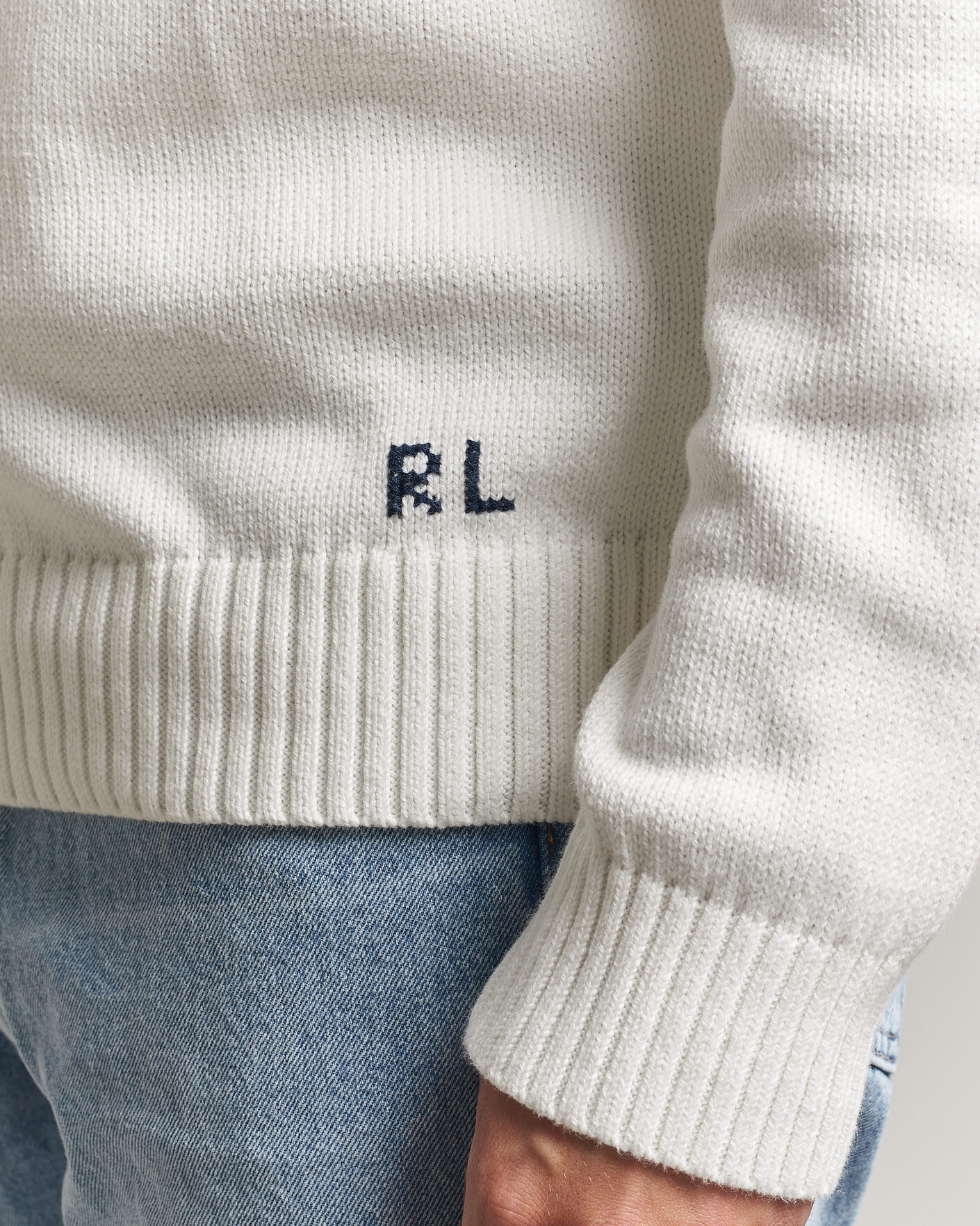 Homme | Pulls Et Tricots | Polo Ralph Lauren | Newport Bear Cotton/Linen Sweater Deckwash White