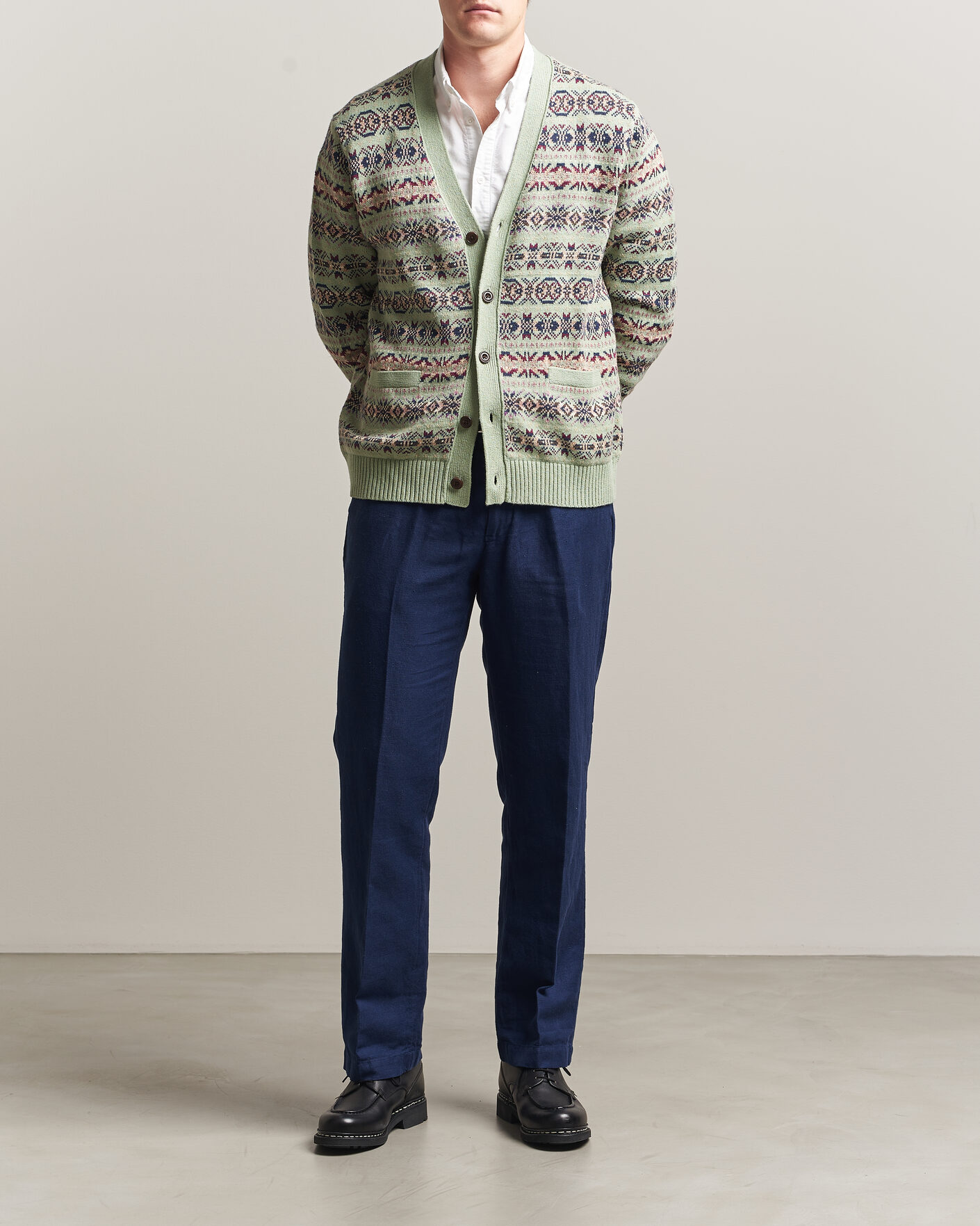 Homme | Pulls Et Tricots | Polo Ralph Lauren | Cotton/Linen Fairisle Cardigan Green Combo