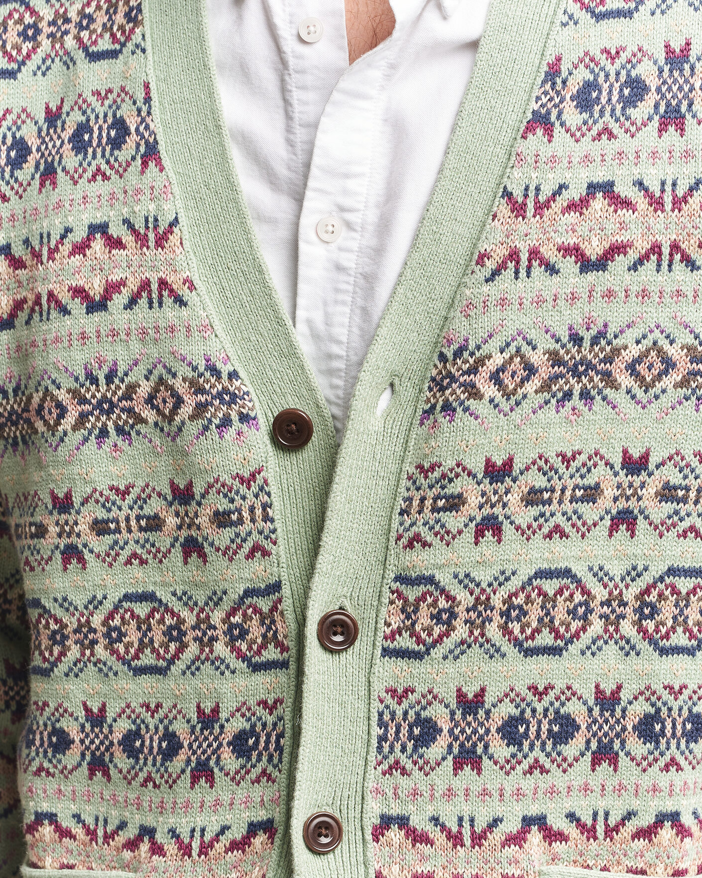 Homme | Pulls Et Tricots | Polo Ralph Lauren | Cotton/Linen Fairisle Cardigan Green Combo