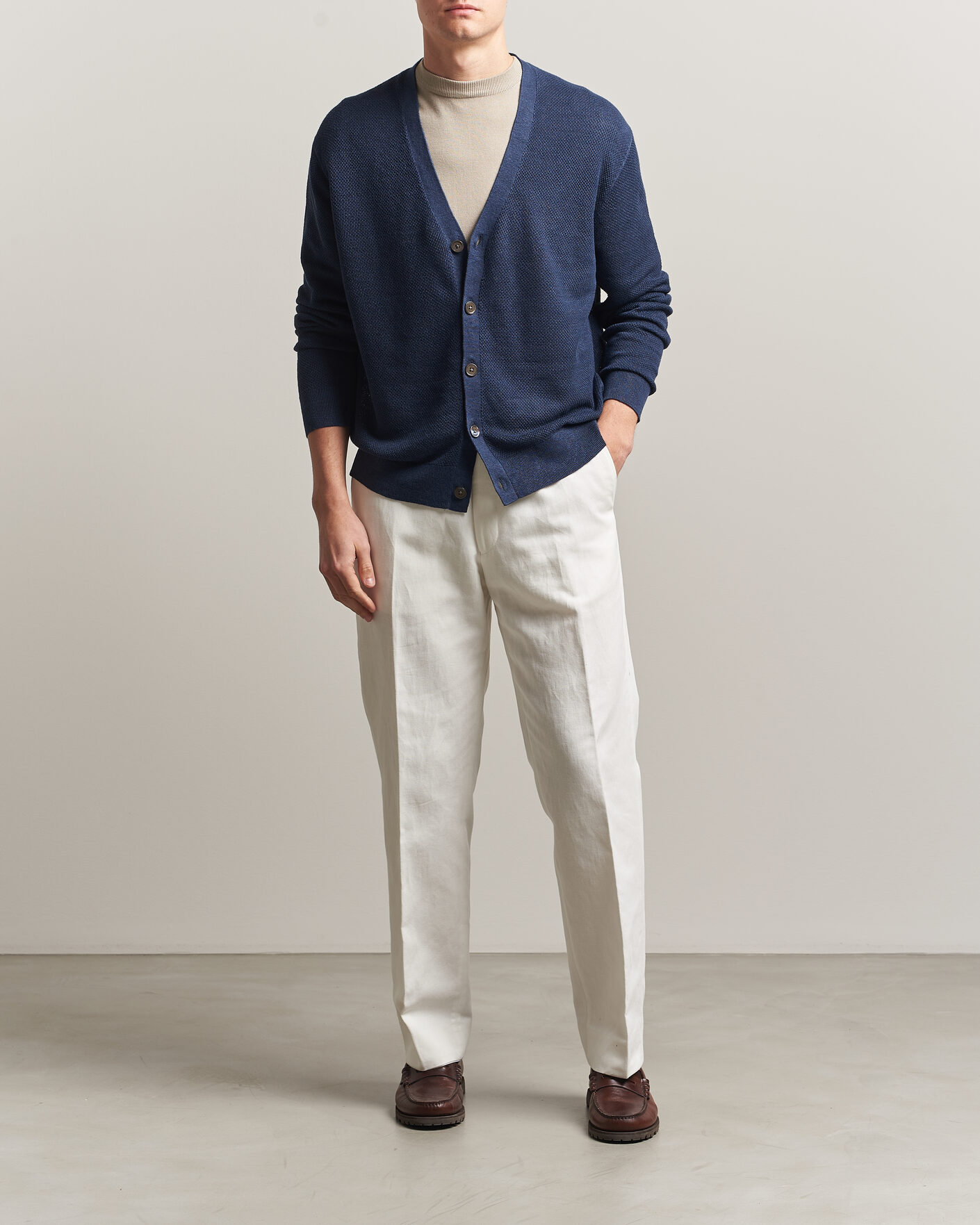 Homme | Pulls Et Tricots | Polo Ralph Lauren | Linen Cardigan Newport Navy
