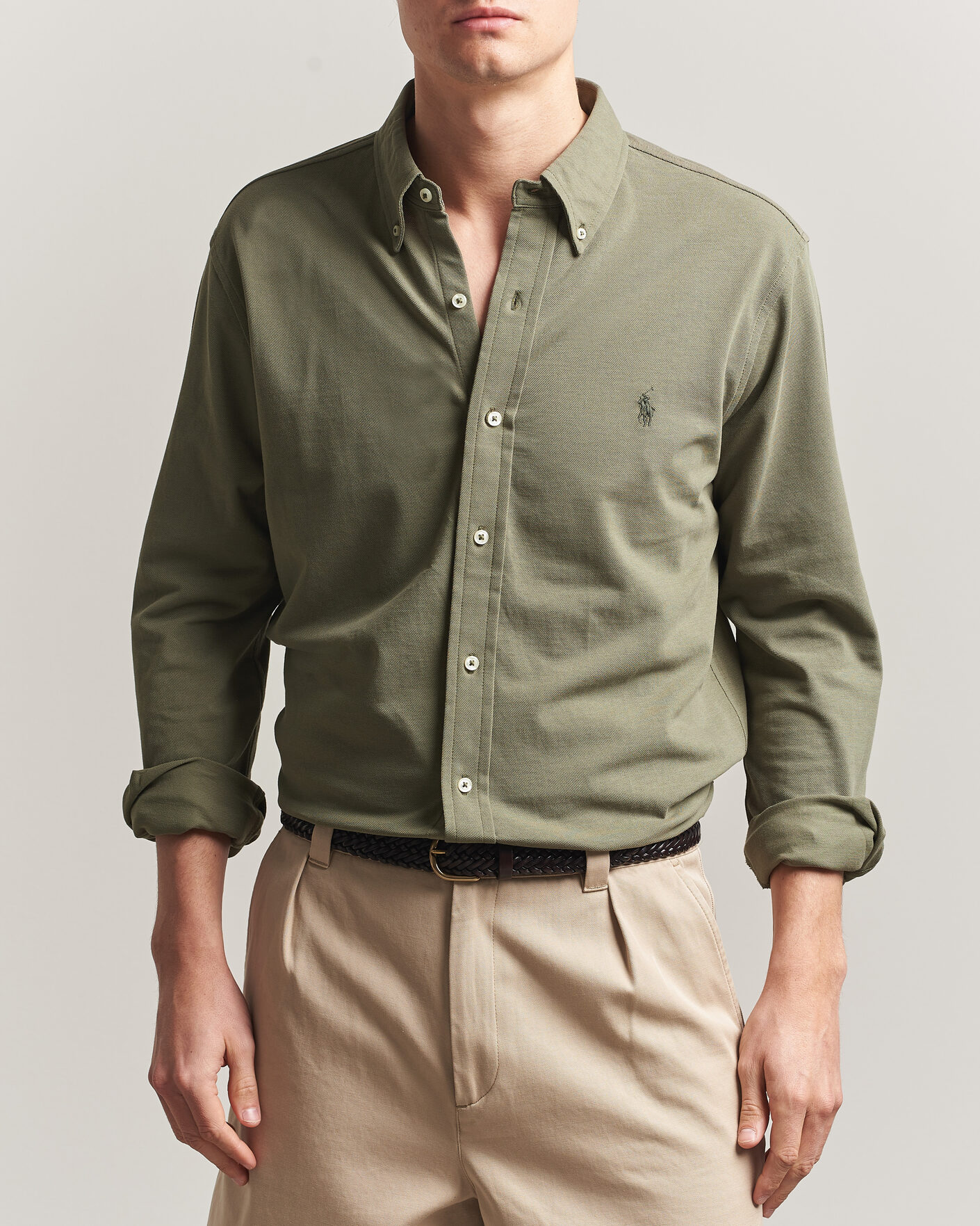 Homme | Chemises | Polo Ralph Lauren | Featherweight Mesh Shirt Cruise Olive