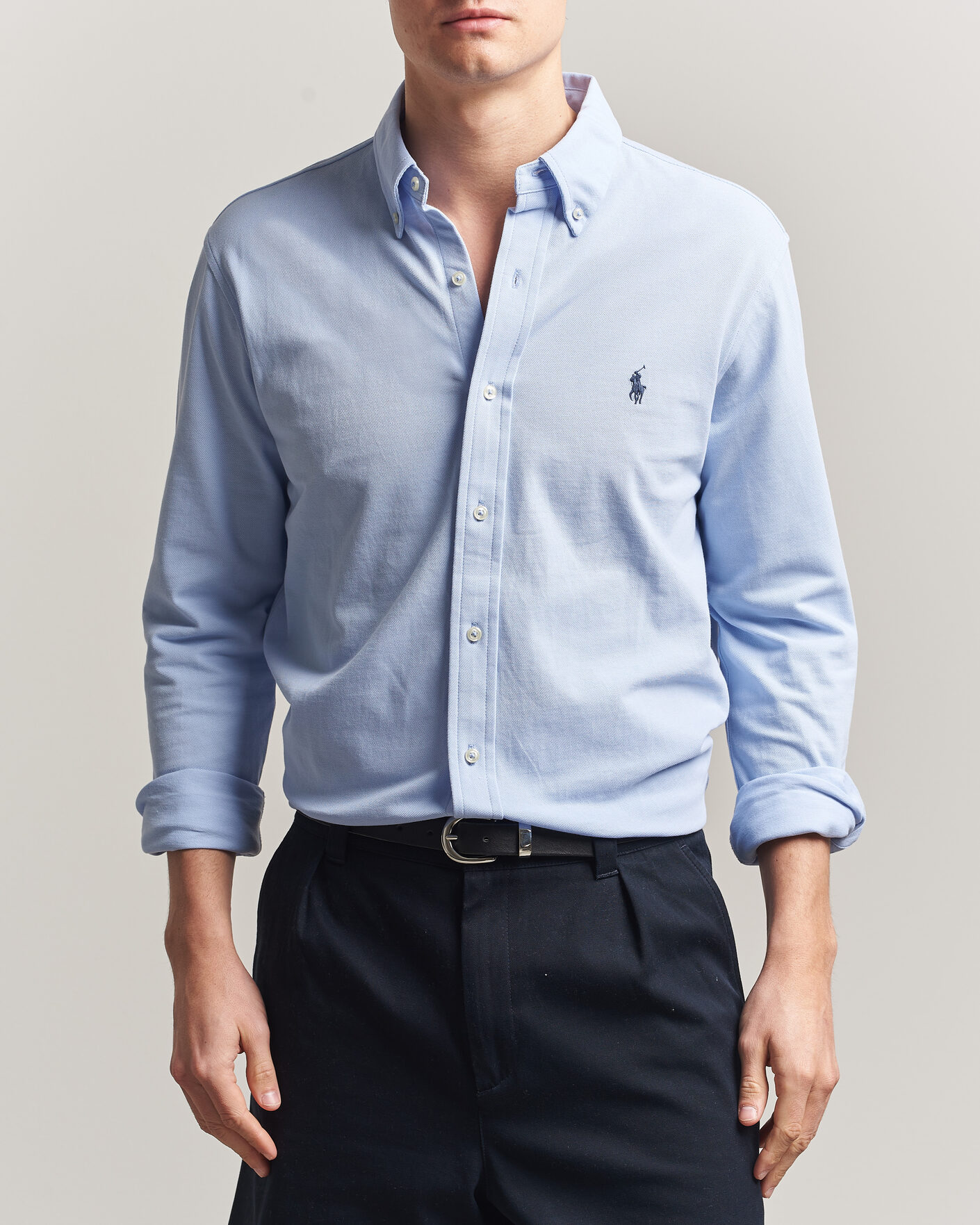 Homme | Chemises | Polo Ralph Lauren | Featherweight Mesh Shirt Pebble Blue
