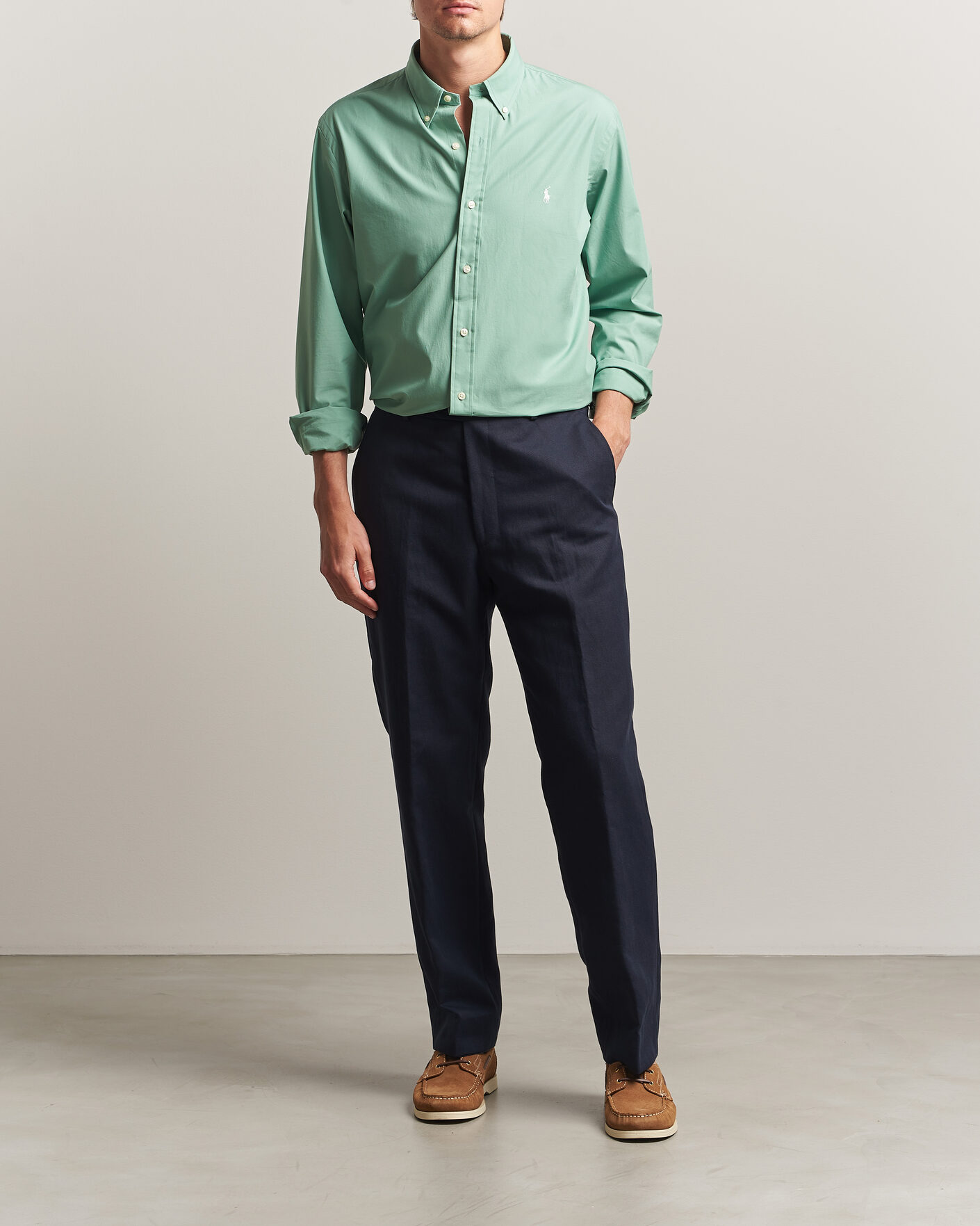 Homme | Chemises | Polo Ralph Lauren | Custom Fit Poplin Shirt Faded Mint