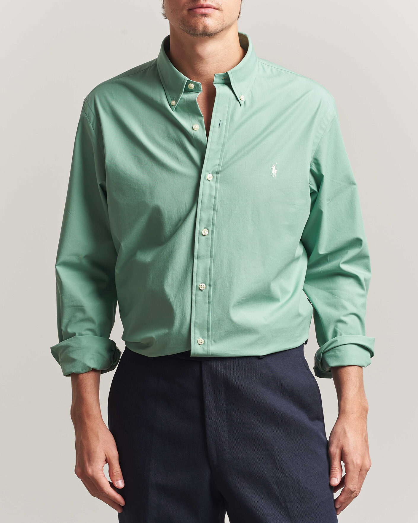 Homme | Chemises | Polo Ralph Lauren | Custom Fit Poplin Shirt Faded Mint