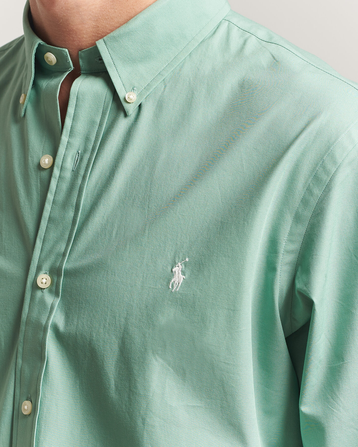 Homme | Chemises | Polo Ralph Lauren | Custom Fit Poplin Shirt Faded Mint