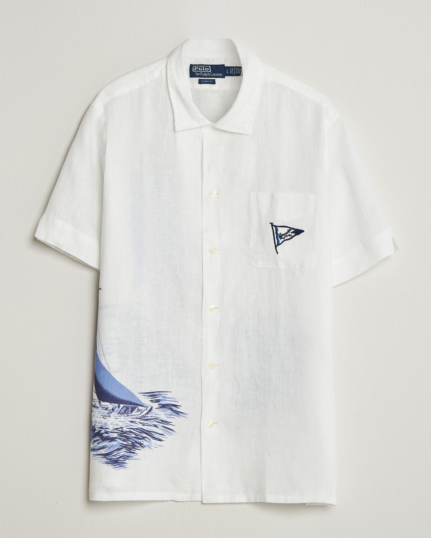 Homme | Chemises | Polo Ralph Lauren | Linen Camp Shirt Vintage Nautical Sail