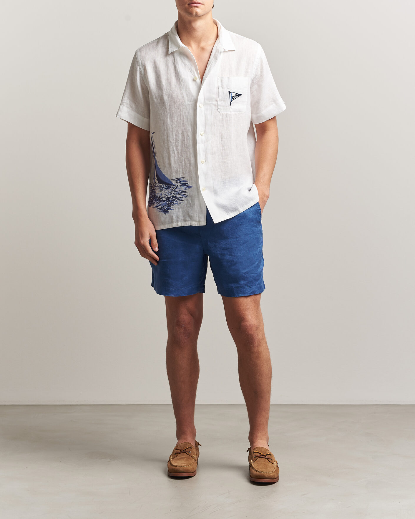 Homme | Chemises | Polo Ralph Lauren | Linen Camp Shirt Vintage Nautical Sail