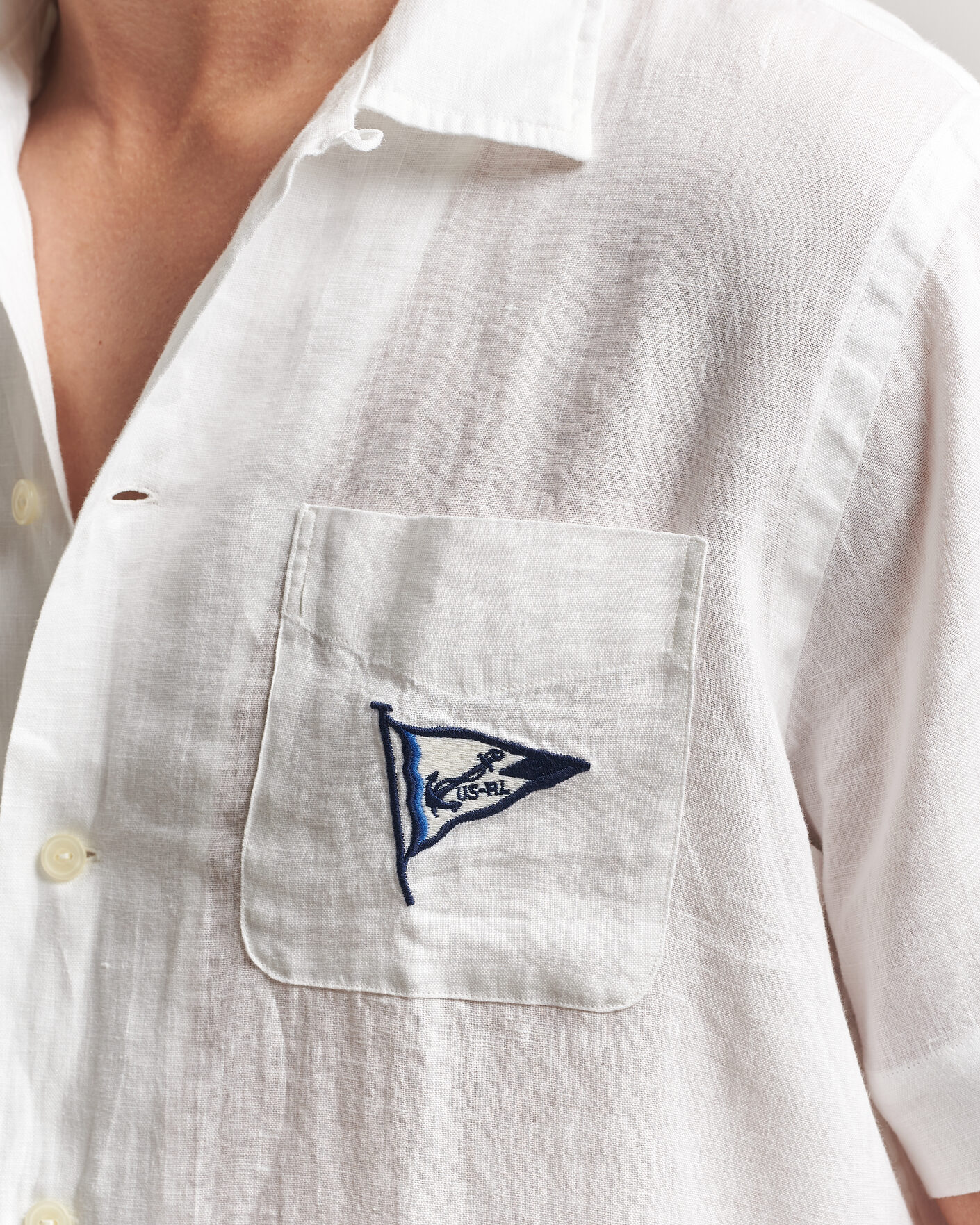 Homme | Chemises | Polo Ralph Lauren | Linen Camp Shirt Vintage Nautical Sail