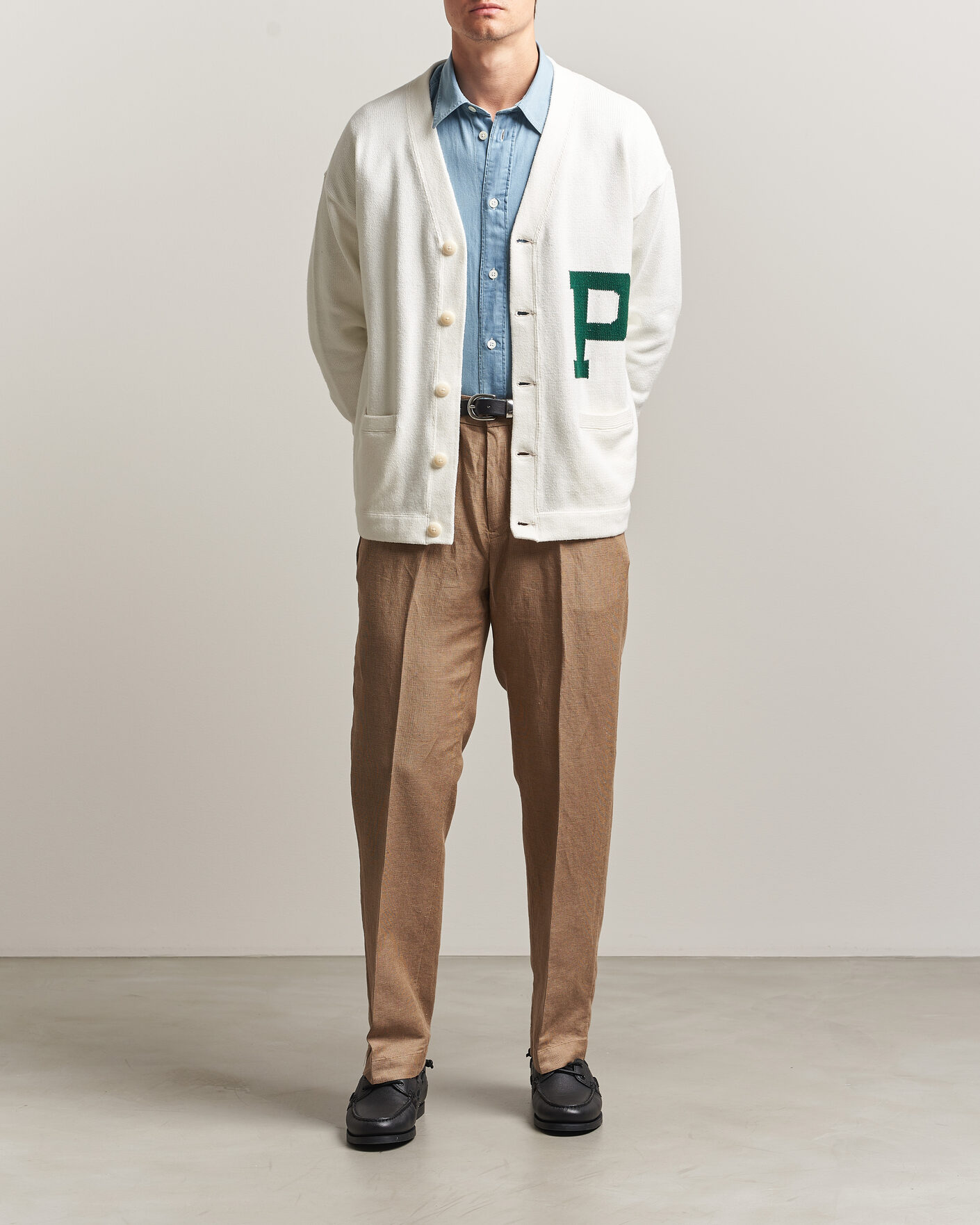 Homme | Pantalons | Polo Ralph Lauren | Cotton/Linen Houndstooth Pants Vintage Khaki