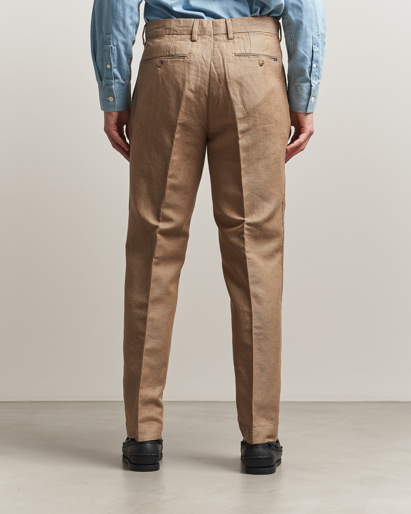 Homme | Pantalons | Polo Ralph Lauren | Cotton/Linen Houndstooth Pants Vintage Khaki