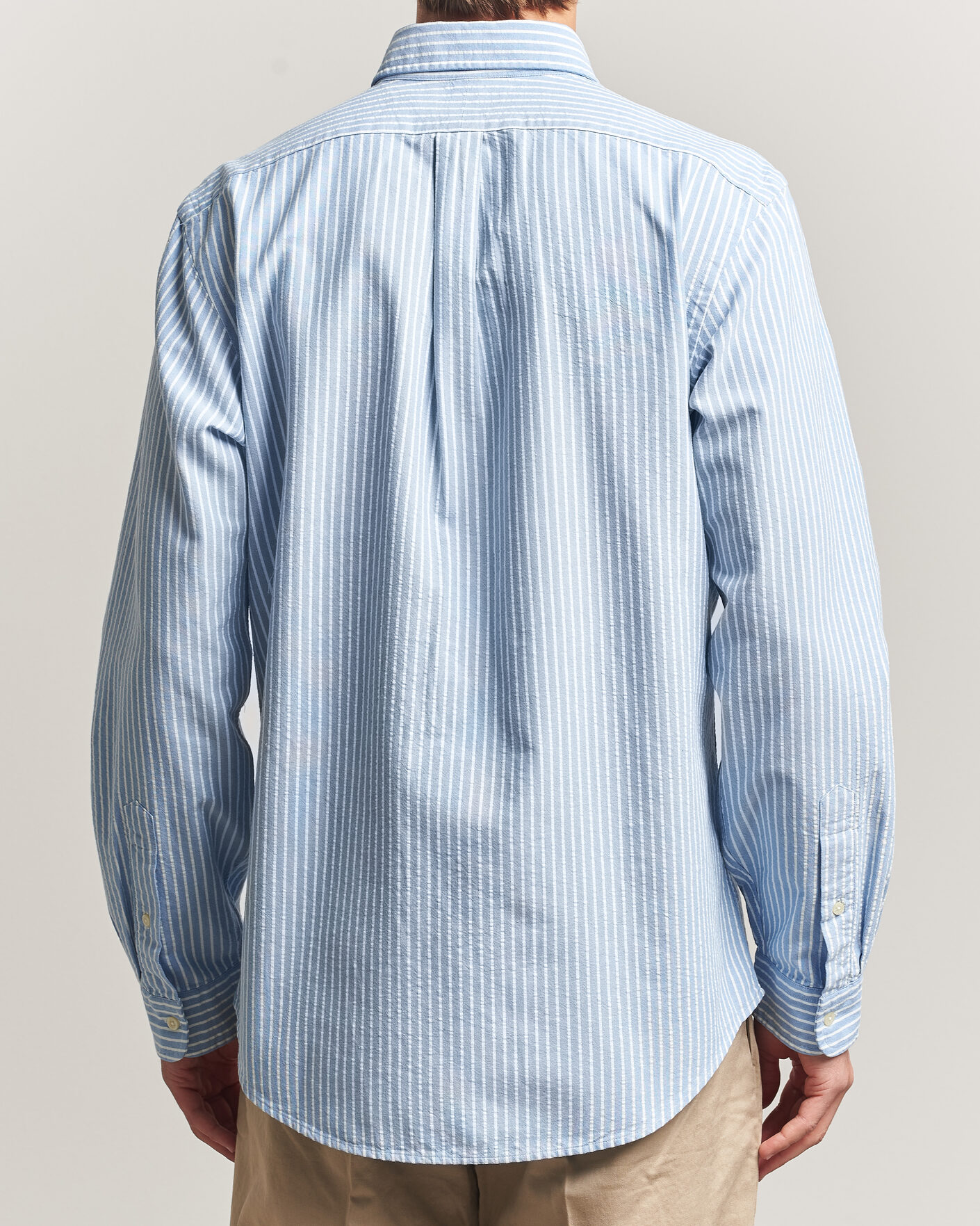 Homme | Chemises | Polo Ralph Lauren | Custom Fit Seersucker/Oxford Stripe Shirt Blue