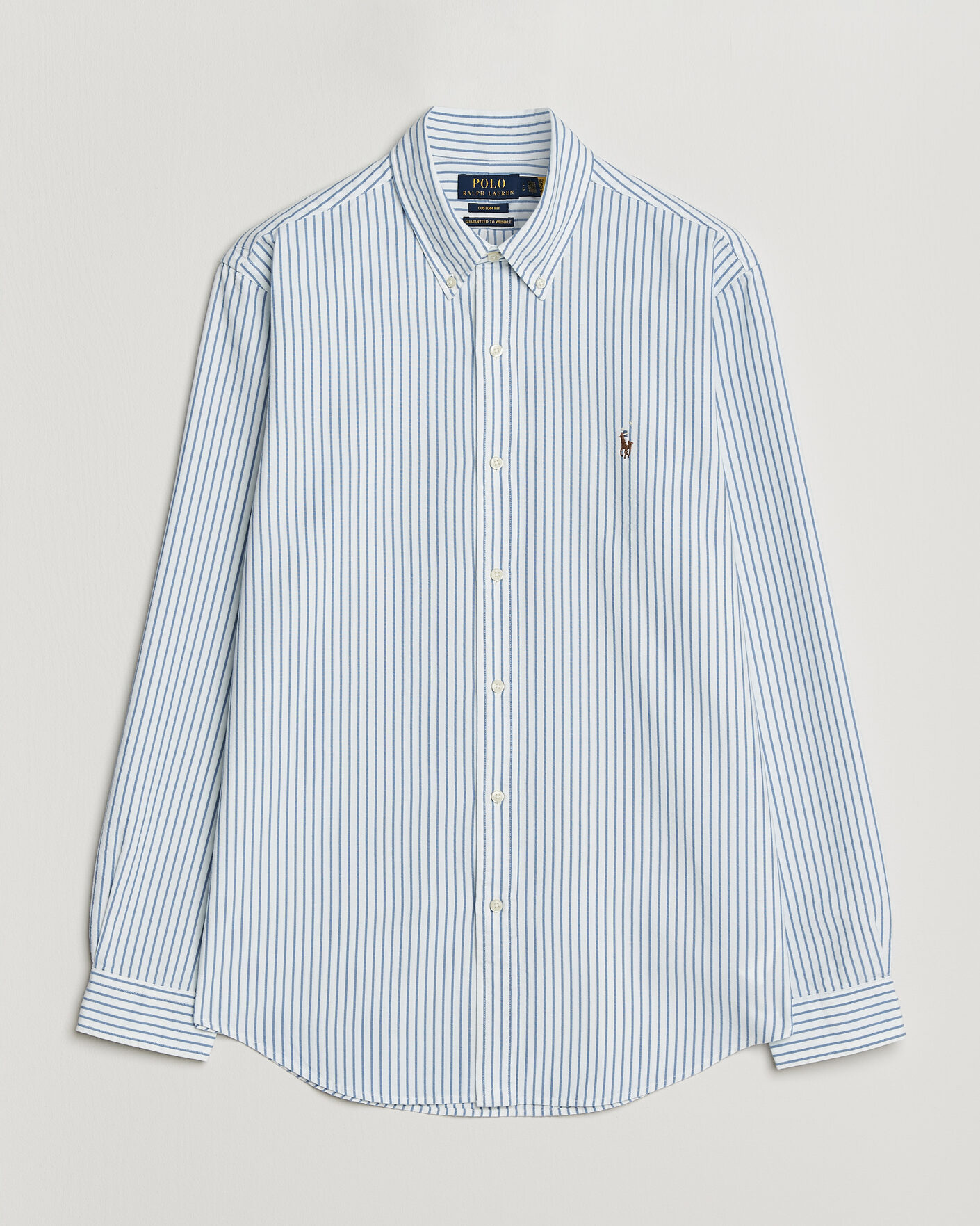 Homme | Chemises | Polo Ralph Lauren | Custom Fit Seersucker/Oxford Stripe Shirt White/Blue