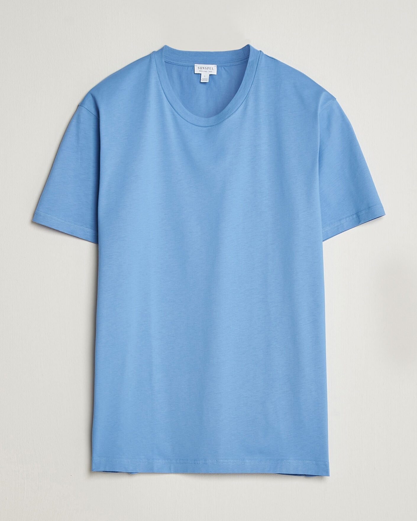 Homme | T-shirts | Sunspel | Riviera Midweight T-Shirt Azure Blue