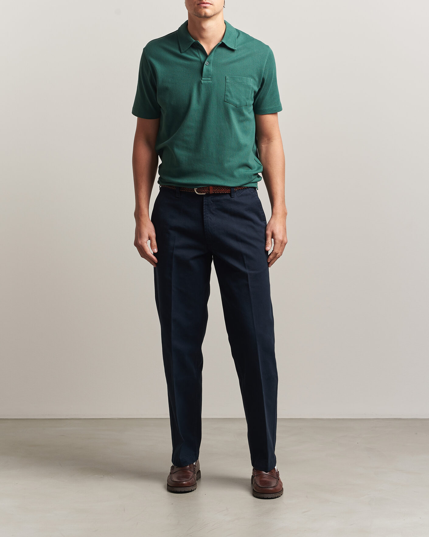 Homme | Polos | Sunspel | Riviera Polo Shirt Forest Green