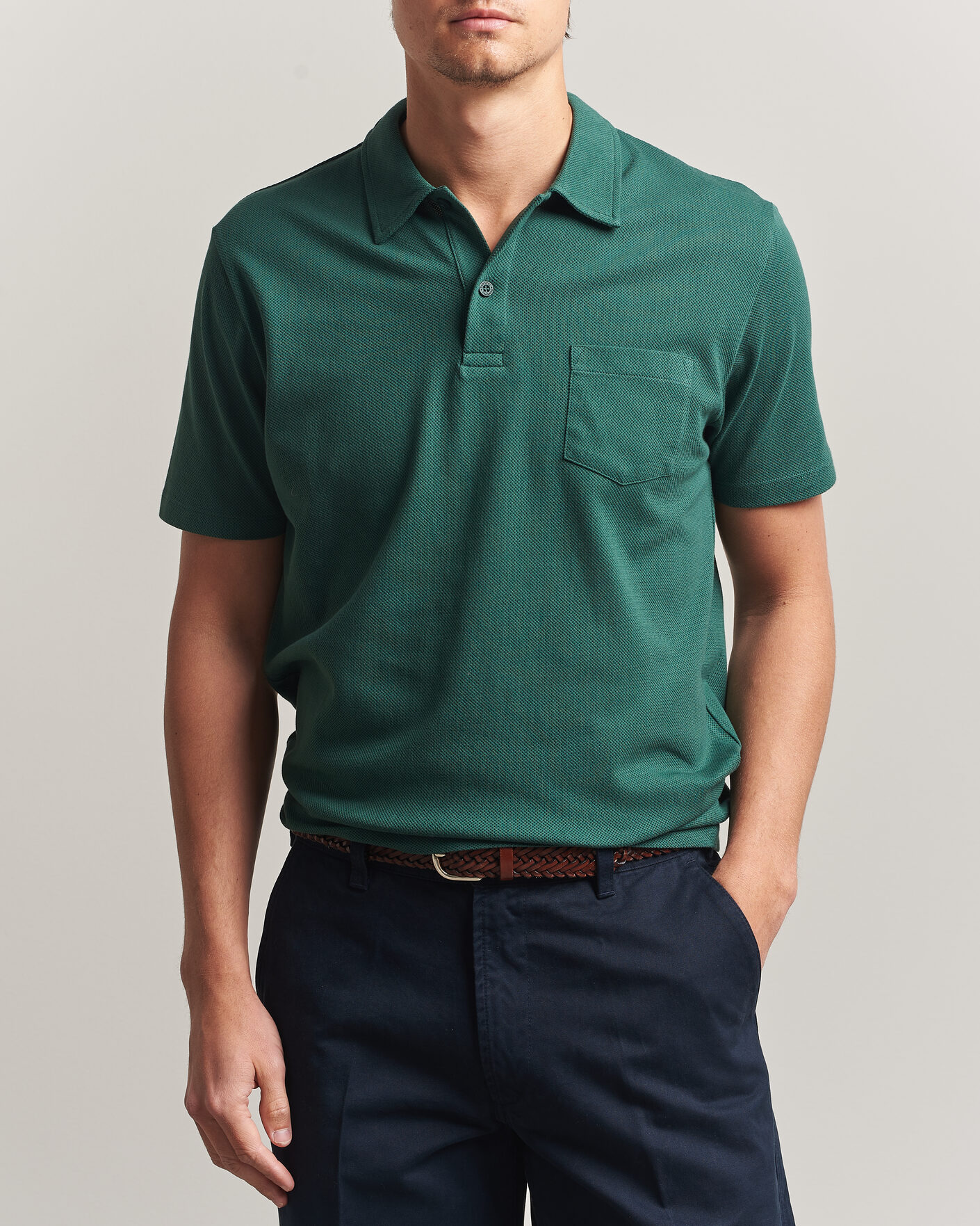 Homme | Polos | Sunspel | Riviera Polo Shirt Forest Green