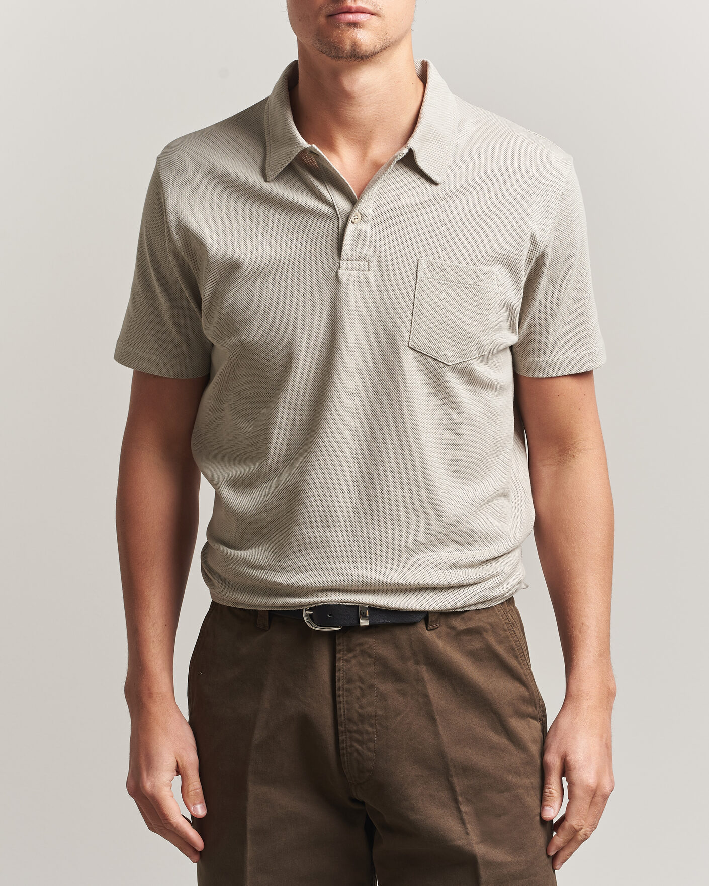Homme | Polos | Sunspel | Riviera Polo Shirt Ash
