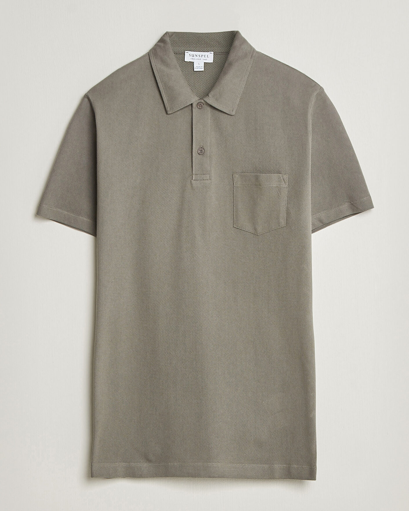 Homme | Polos | Sunspel | Riviera Polo Shirt Fossil Grey