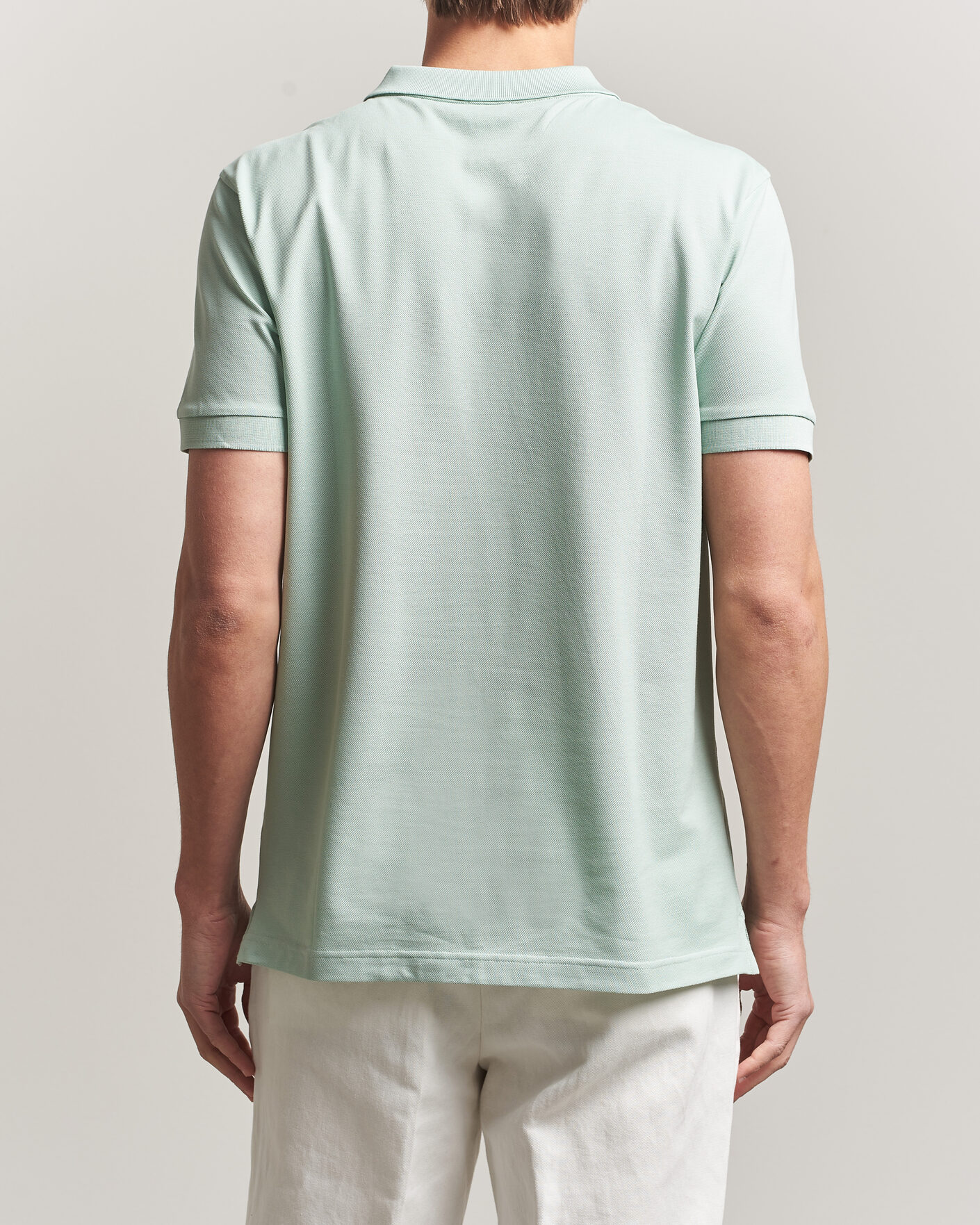 Homme | Polos | Sunspel | Short Sleeve Pique Polo Laurel Green