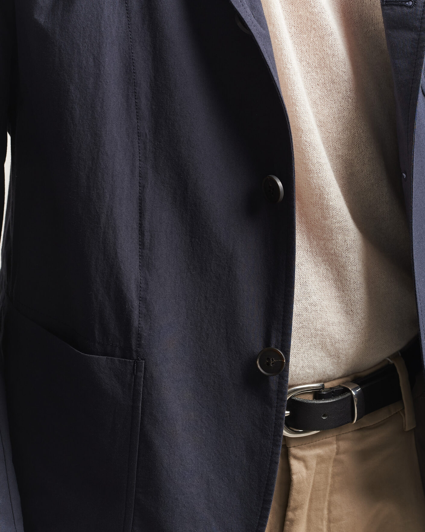 Homme | Blazers | Sunspel | Lightweight Poplin Jacket Blazer Navy