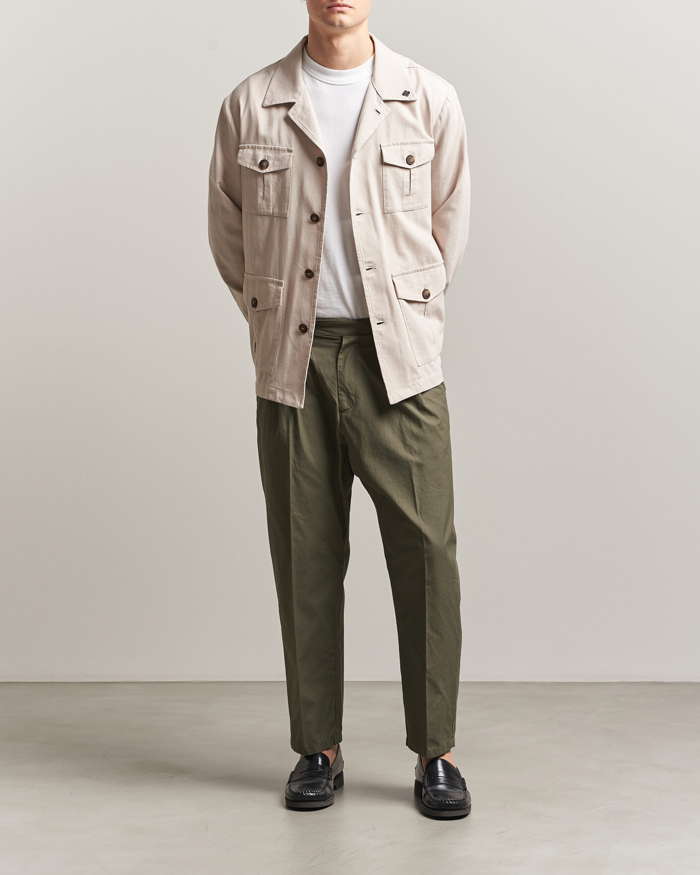 Homme | Pantalons | Massimo Alba | Stan Pleated Chinos Military
