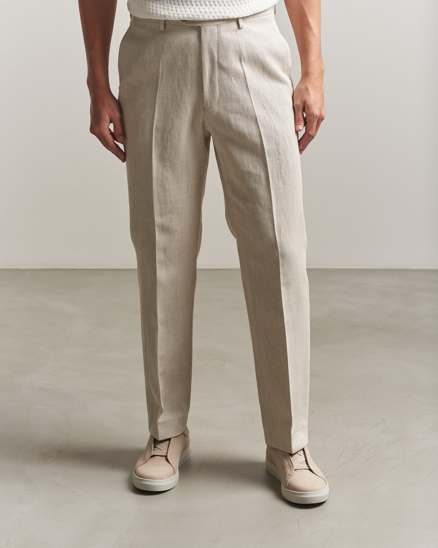 Homme | Baskets | Myrqvist | Alnö Monochrome II Sneakers Beige Nubuck