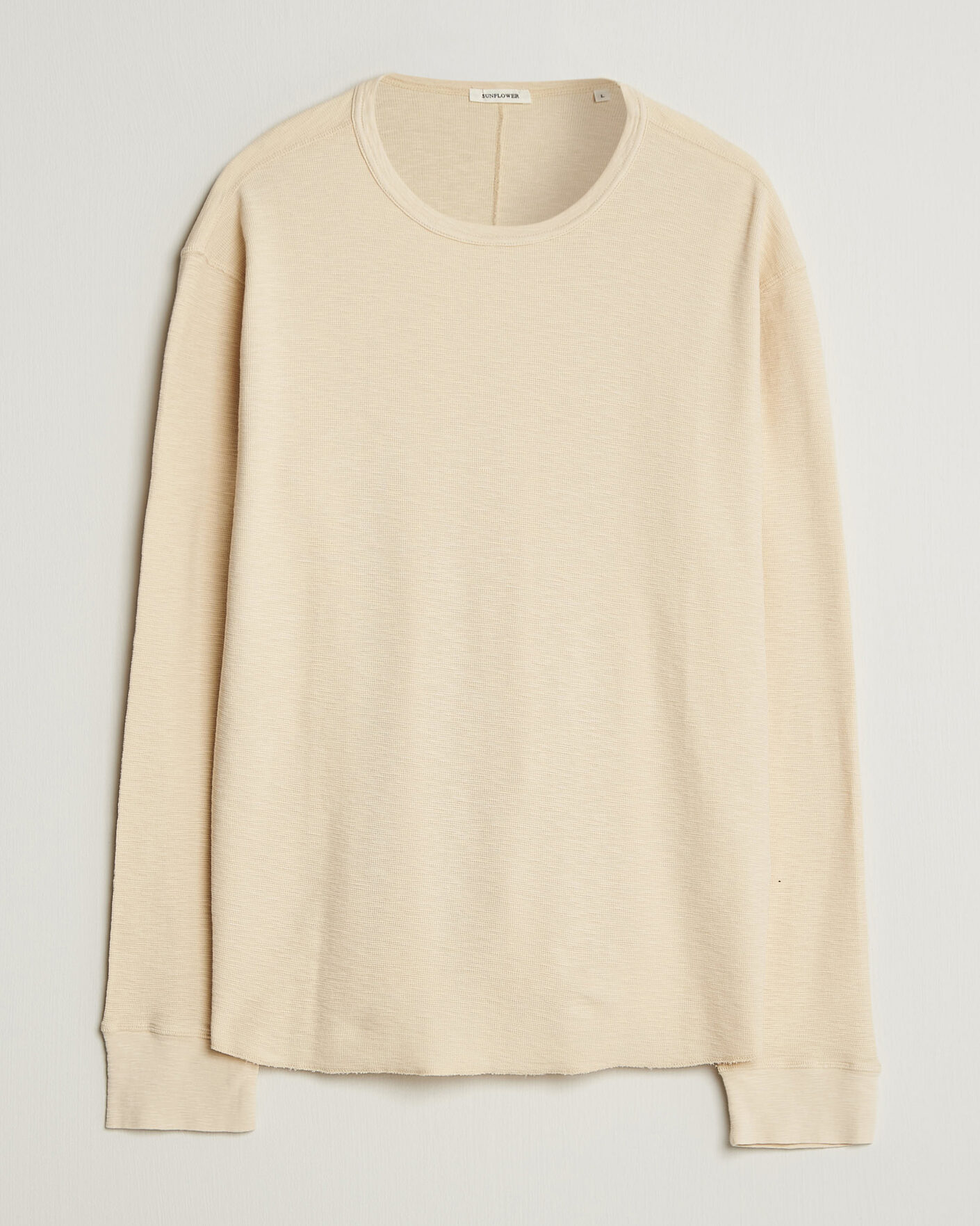 Homme | T-shirts | Sunflower | Long Sleeve Waffle Tee Beige