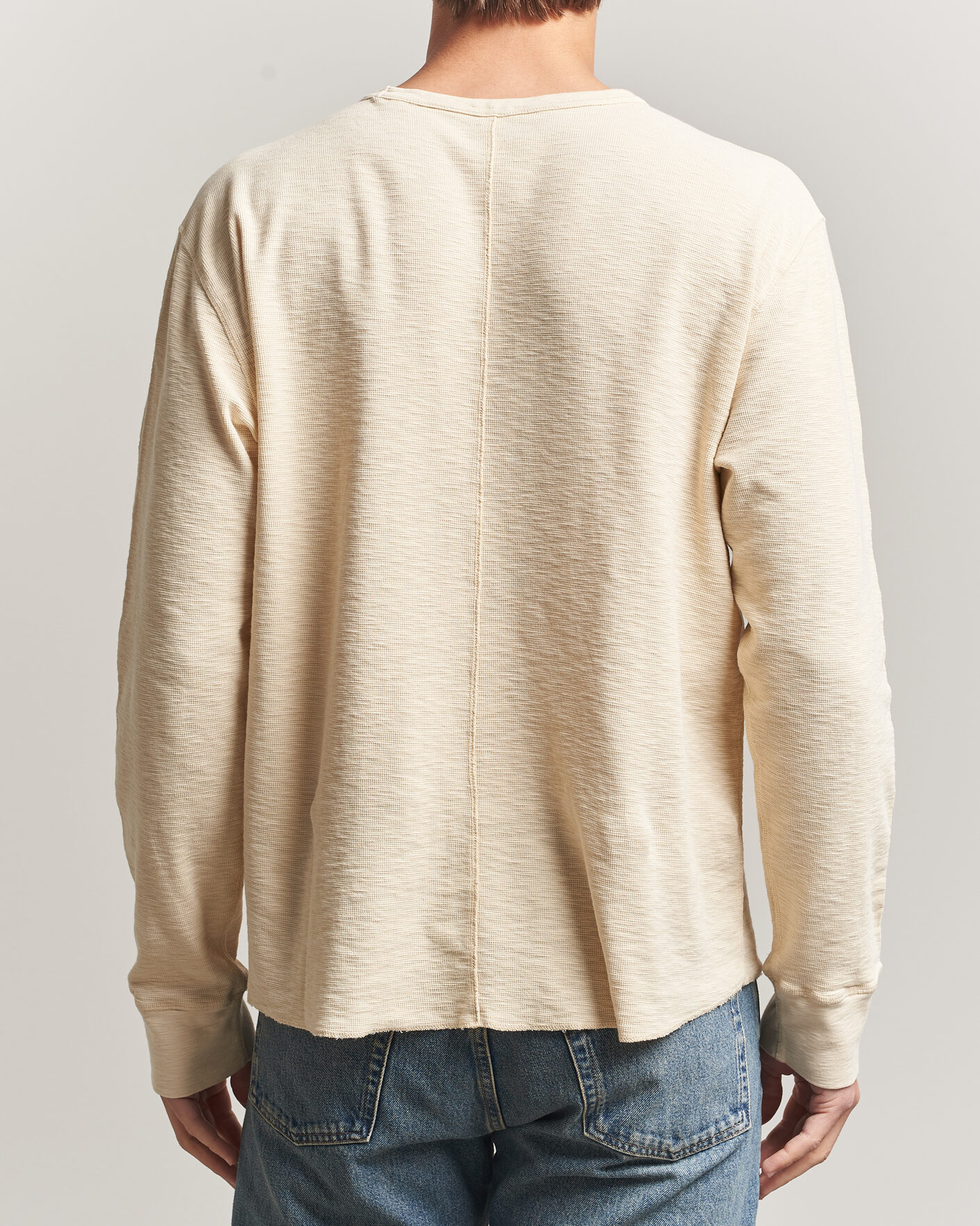 Homme | T-shirts | Sunflower | Long Sleeve Waffle Tee Beige