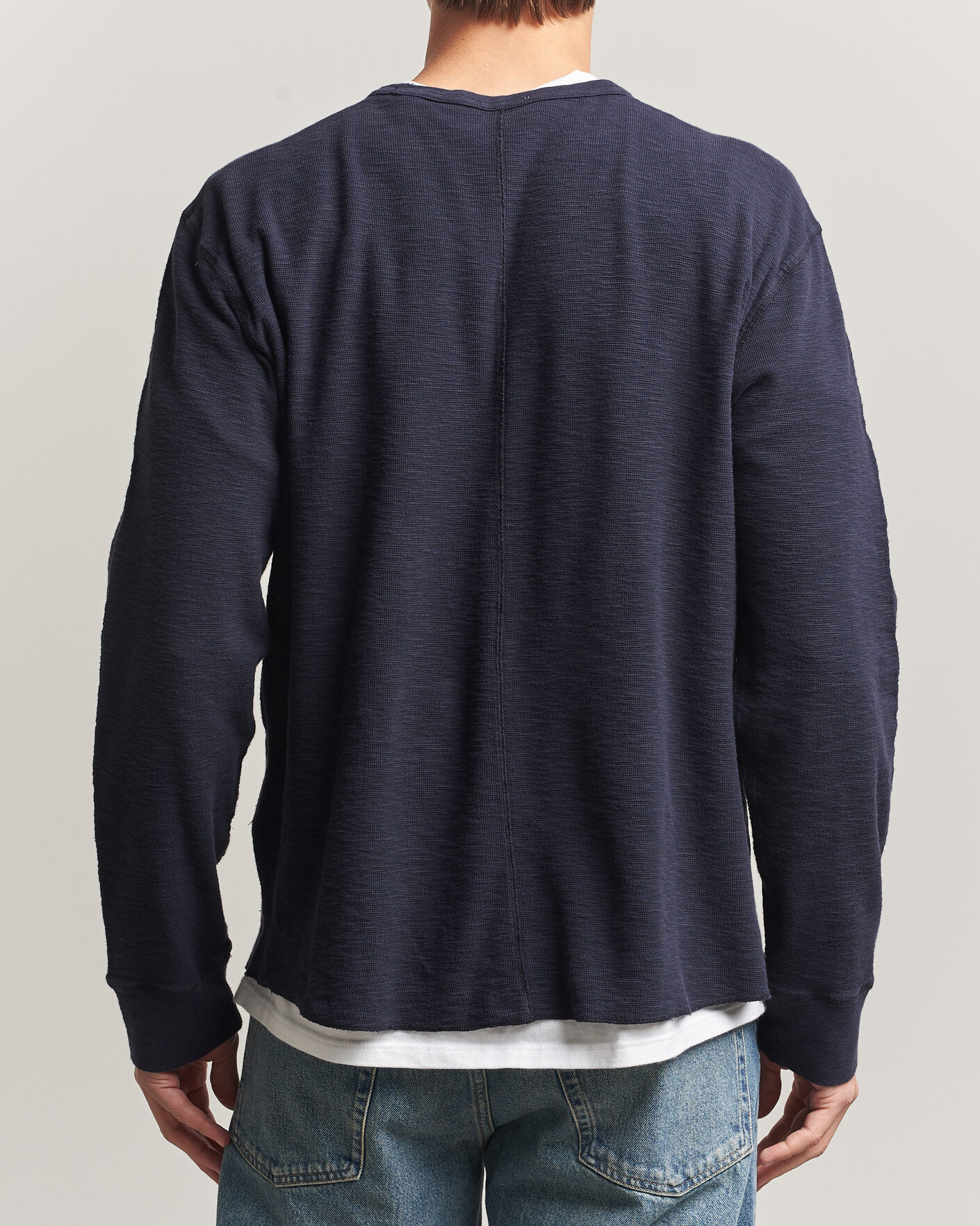 Homme | T-shirts | Sunflower | Long Sleeve Waffle Tee Navy