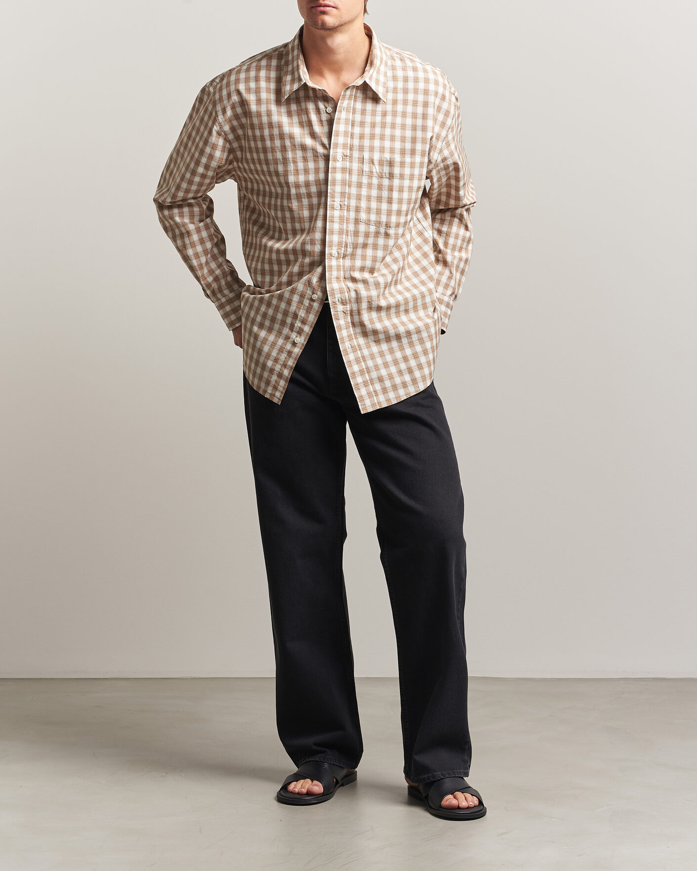 Homme | Chemises | Sunflower | New Base Shirt Beige Check