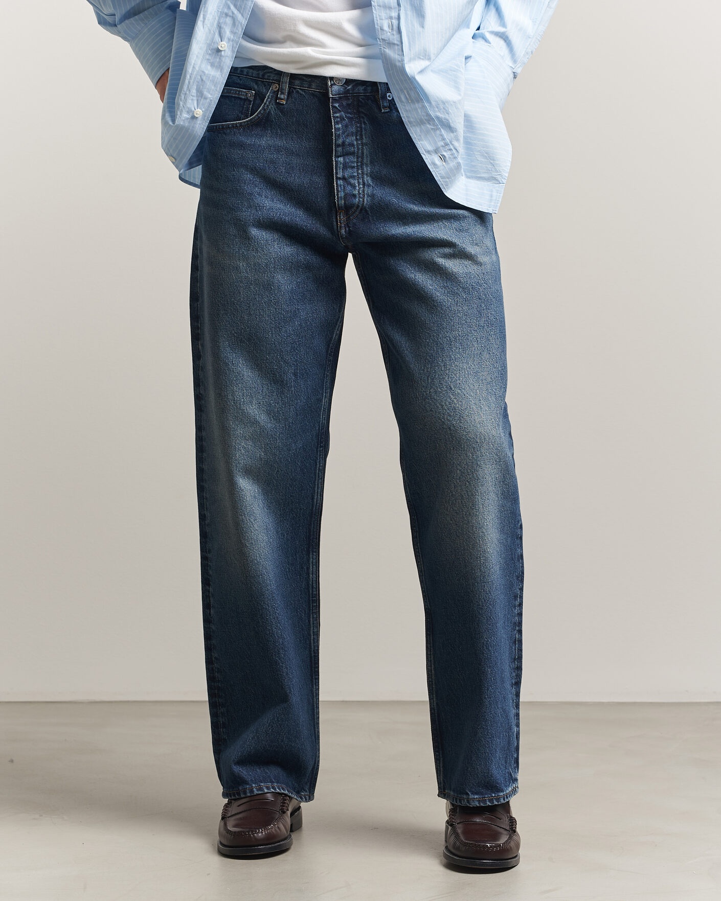 Homme | Pantalons | Sunflower | Loose Jeans Dark Blue Worn