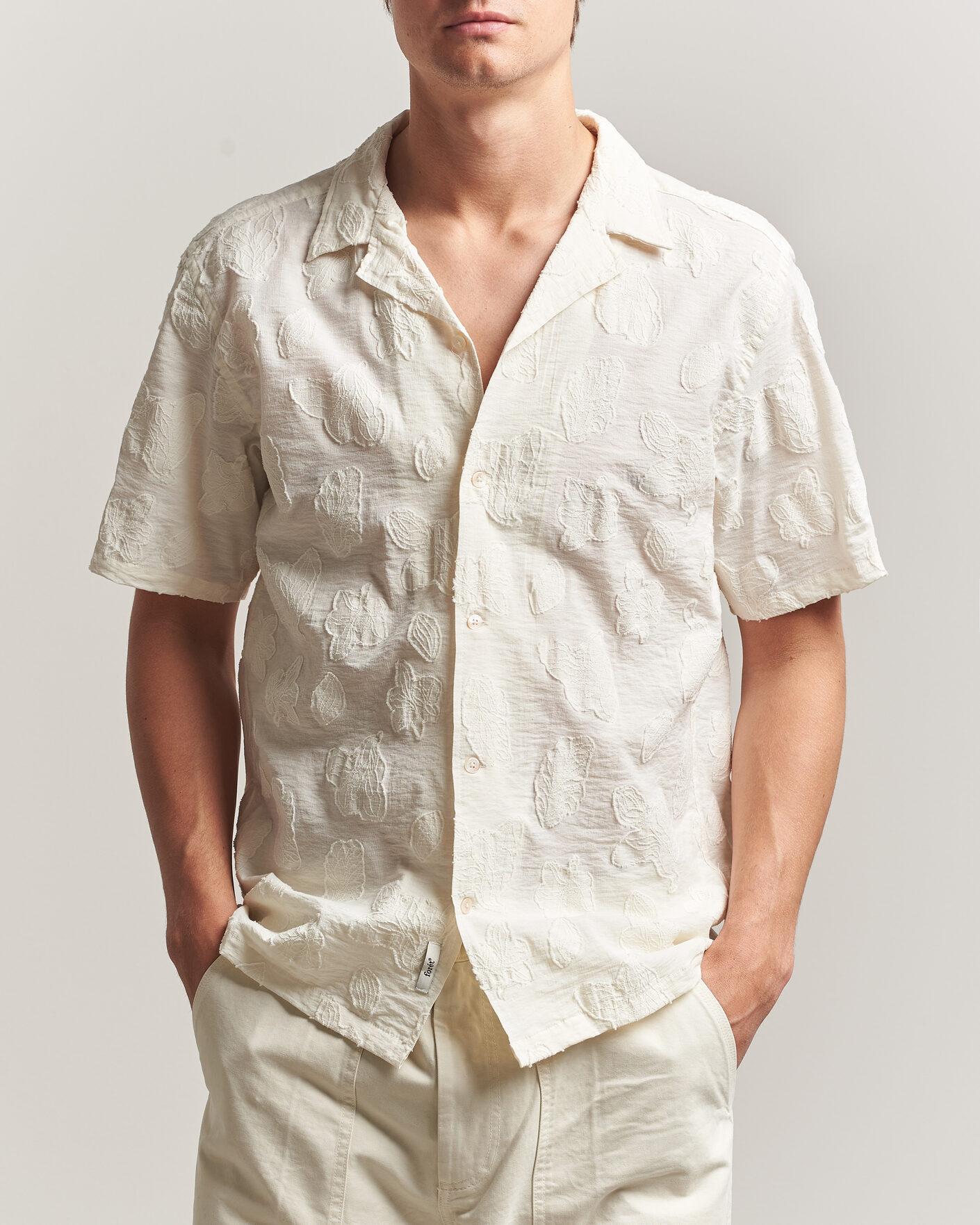 Homme | Chemises | Forét | Peer Jaquard Short Sleeve Shirt Cloud