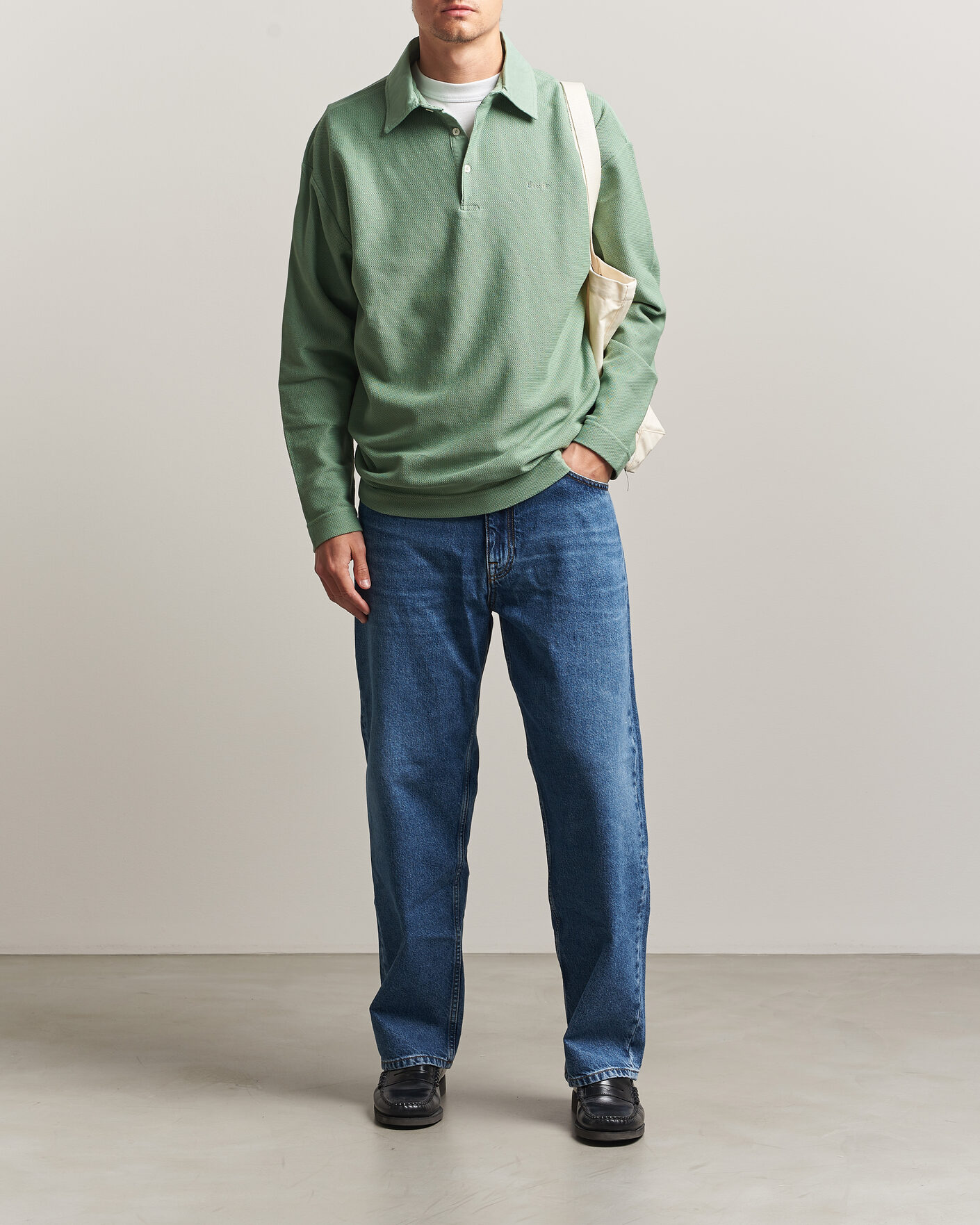 Homme | Pulls Et Tricots | Forét | Herb Textured Knit Polo Green Oxide