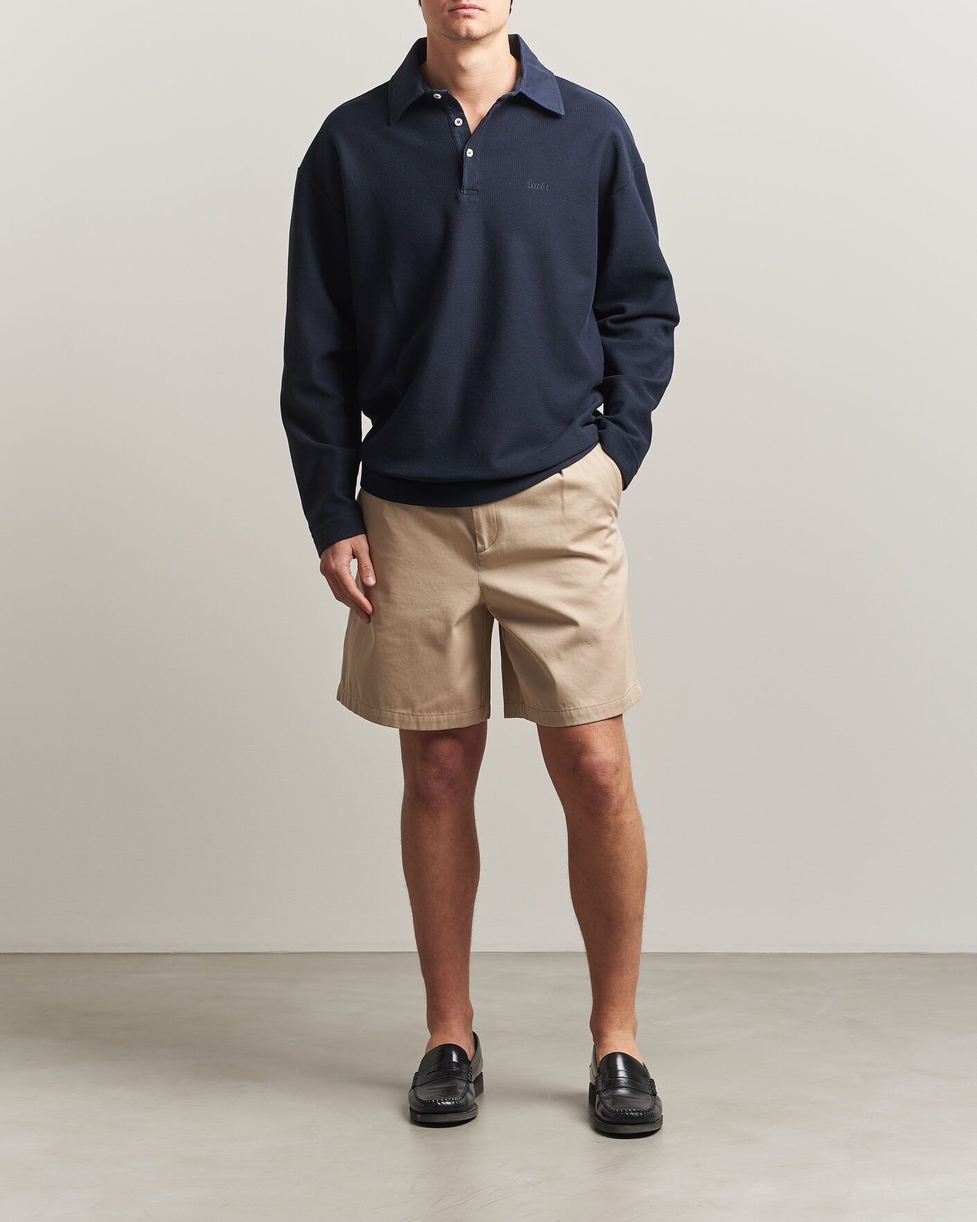 Homme | Pulls Et Tricots | Forét | Herb Textured Knit Polo Navy