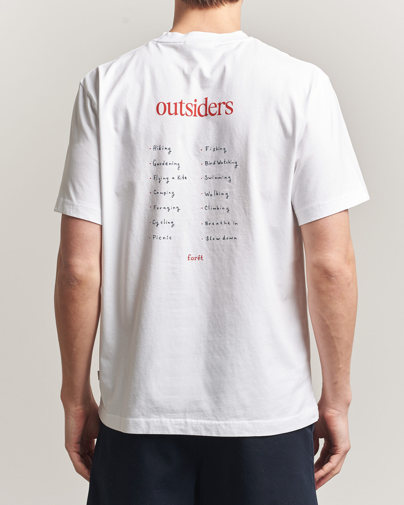 Homme | T-shirts | Forét | To Do Back Print T-Shirt White