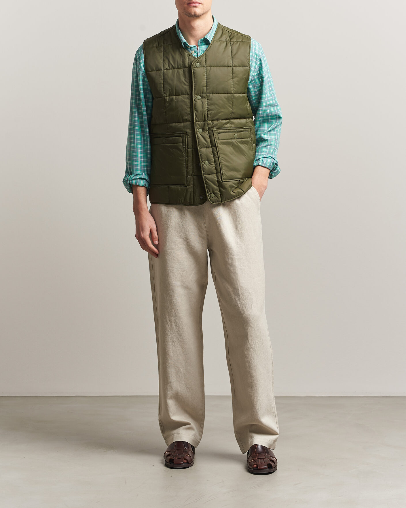 Homme | Pantalons | LES DEUX | Linen Casual Pants Light Sand