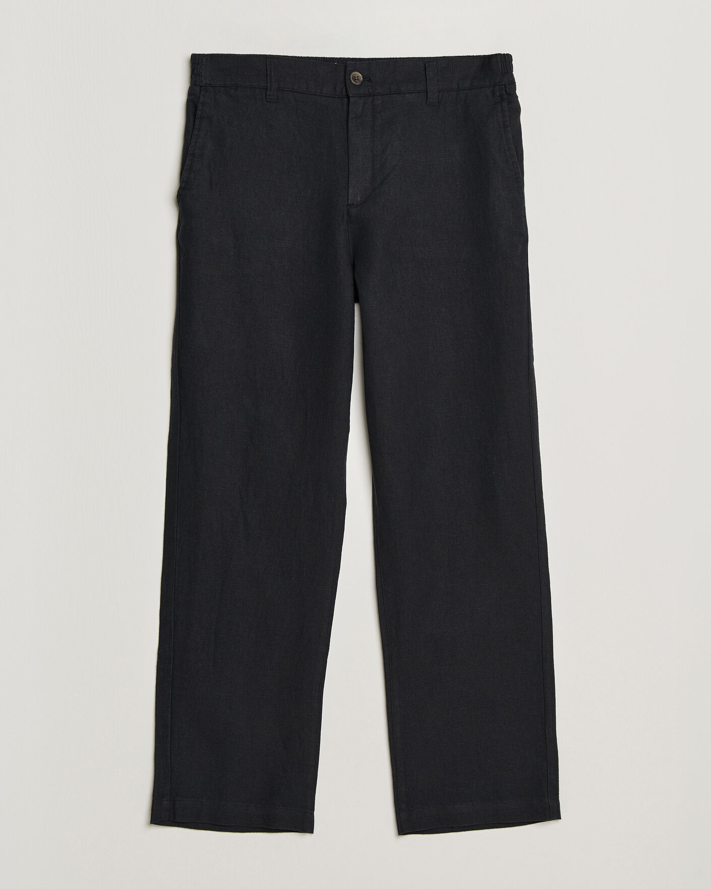 Homme | Pantalons | LES DEUX | Linen Comfort Suit Pants Black