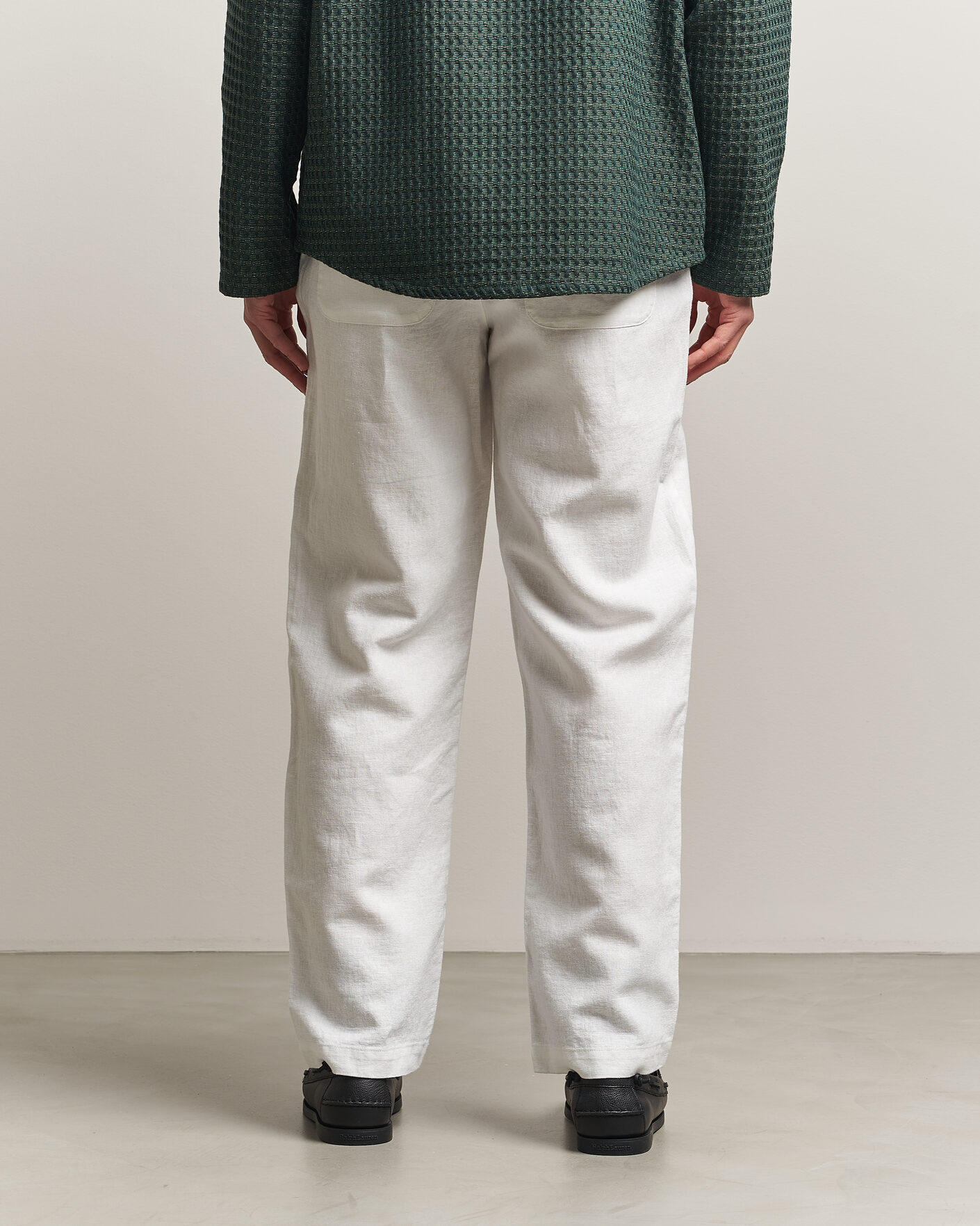 Homme | Pantalons | LES DEUX | Linen Comfort Suit Pants White