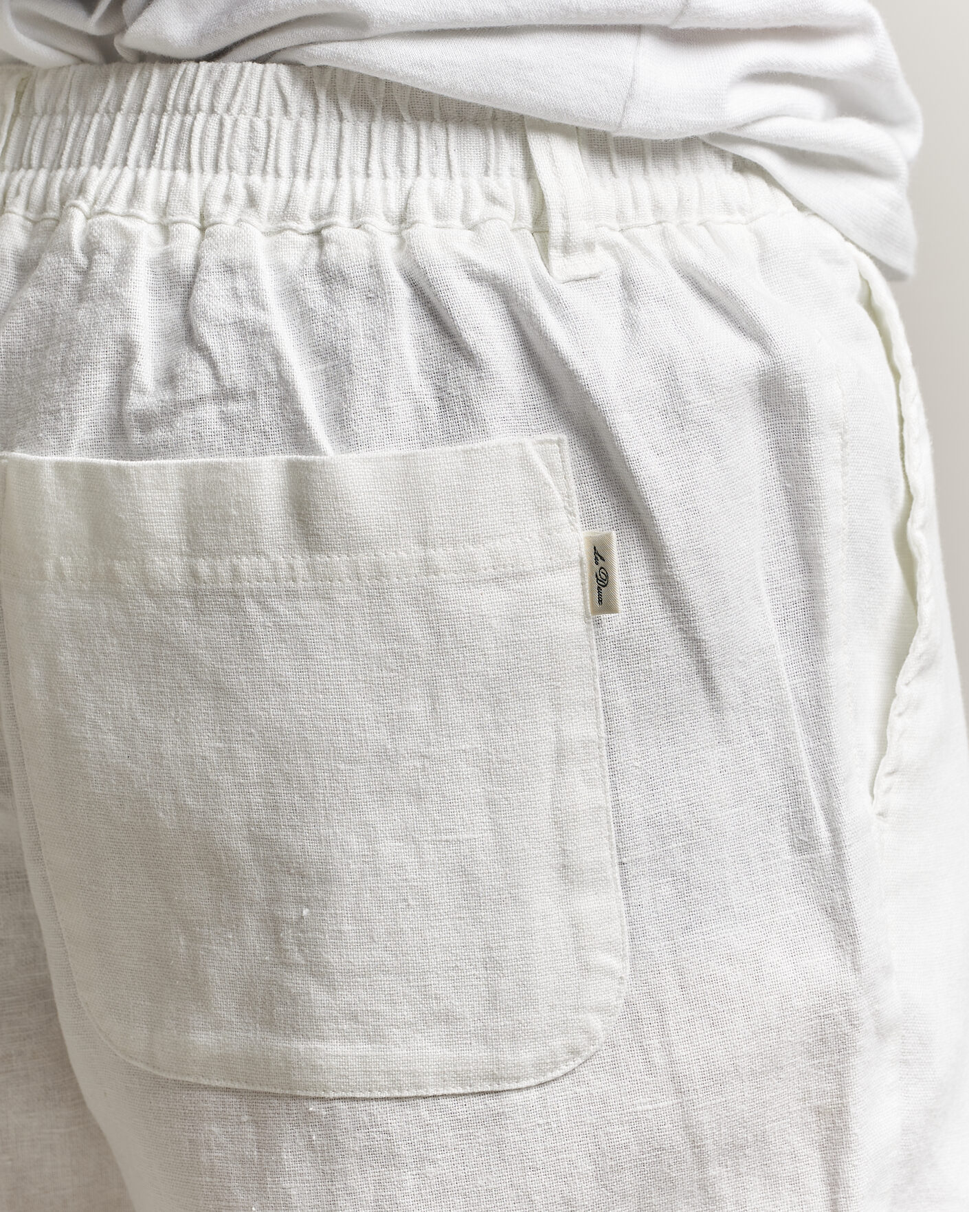 Homme | Pantalons | LES DEUX | Linen Comfort Suit Pants White