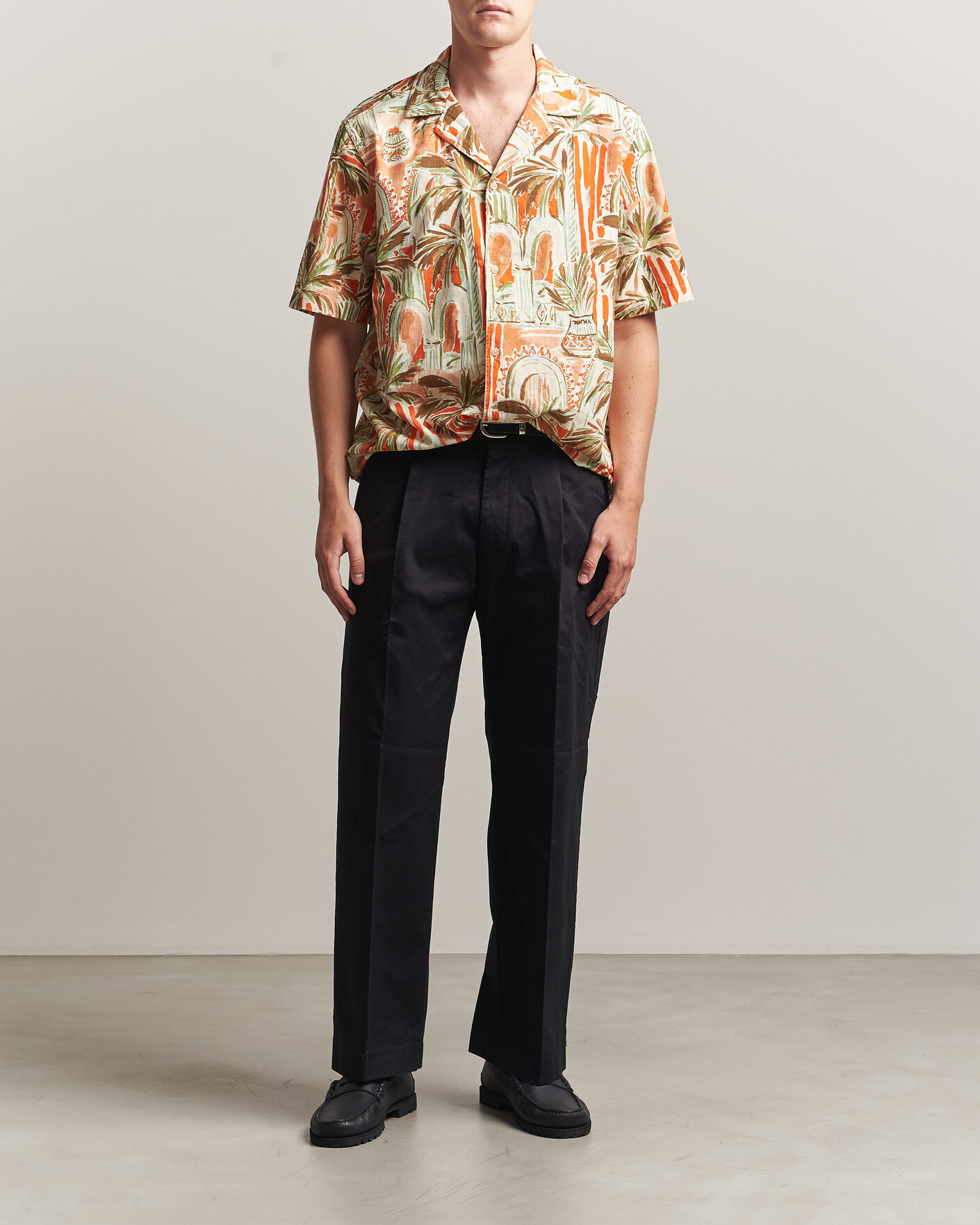 Homme | Chemises | LES DEUX | Palm AOP Short Sleeve Shirt Multi