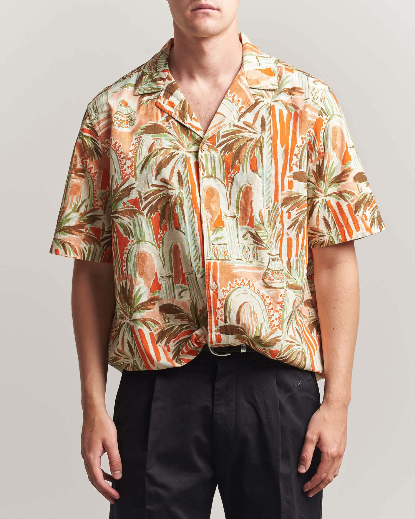 Homme | Chemises | LES DEUX | Palm AOP Short Sleeve Shirt Multi