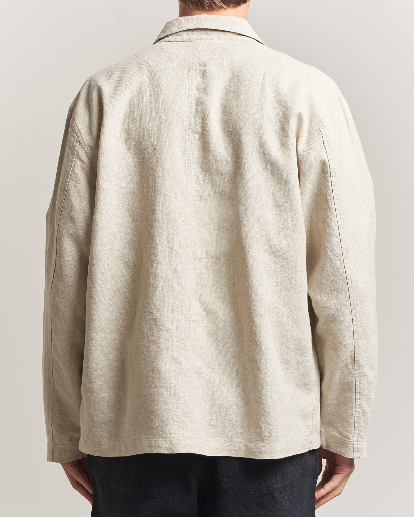 Homme | Chemises | LES DEUX | Linen Overshirt Light Sand