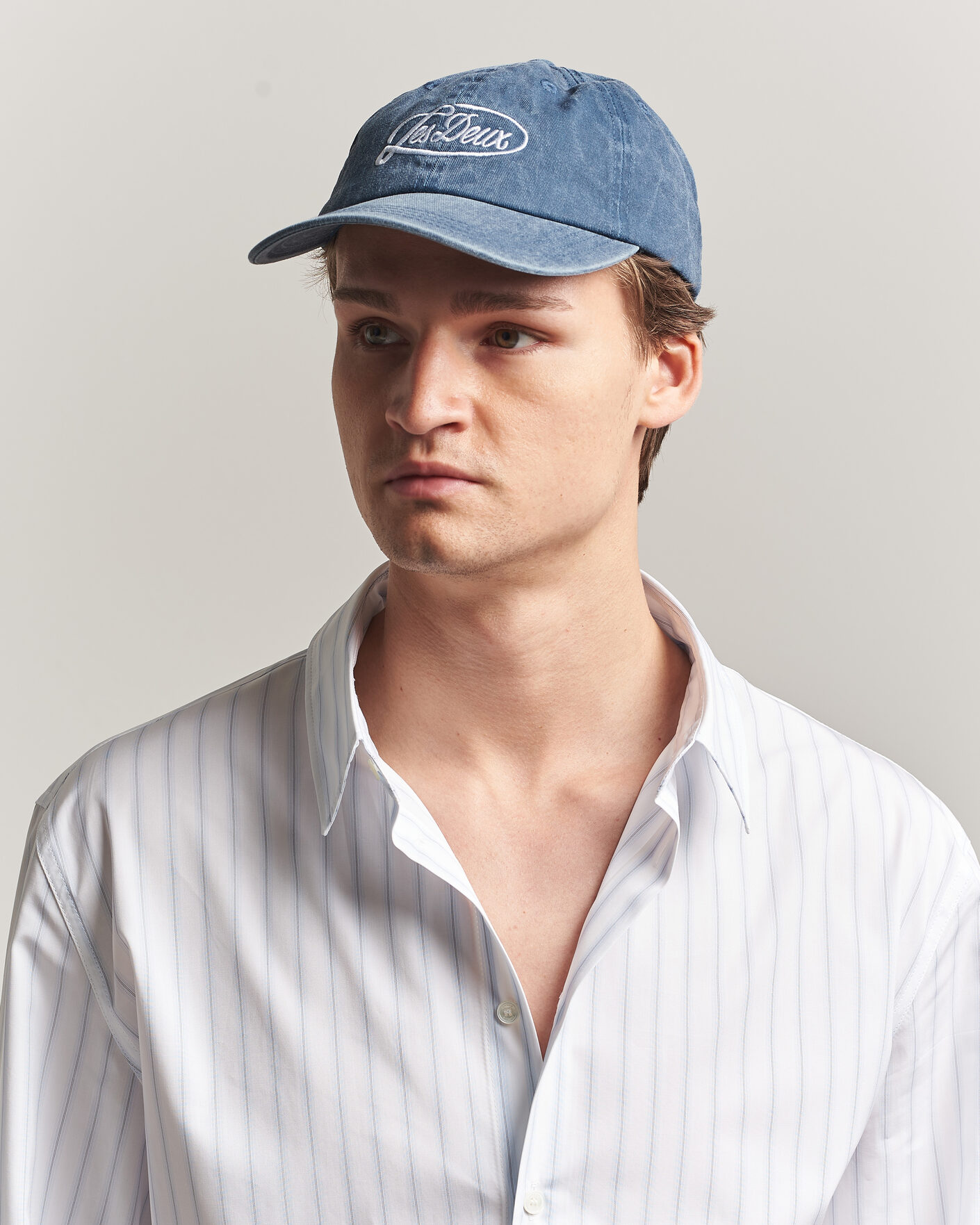 Homme | Bobs Et Casquettes | LES DEUX | Logo Dad Cap Dark Denim Blue