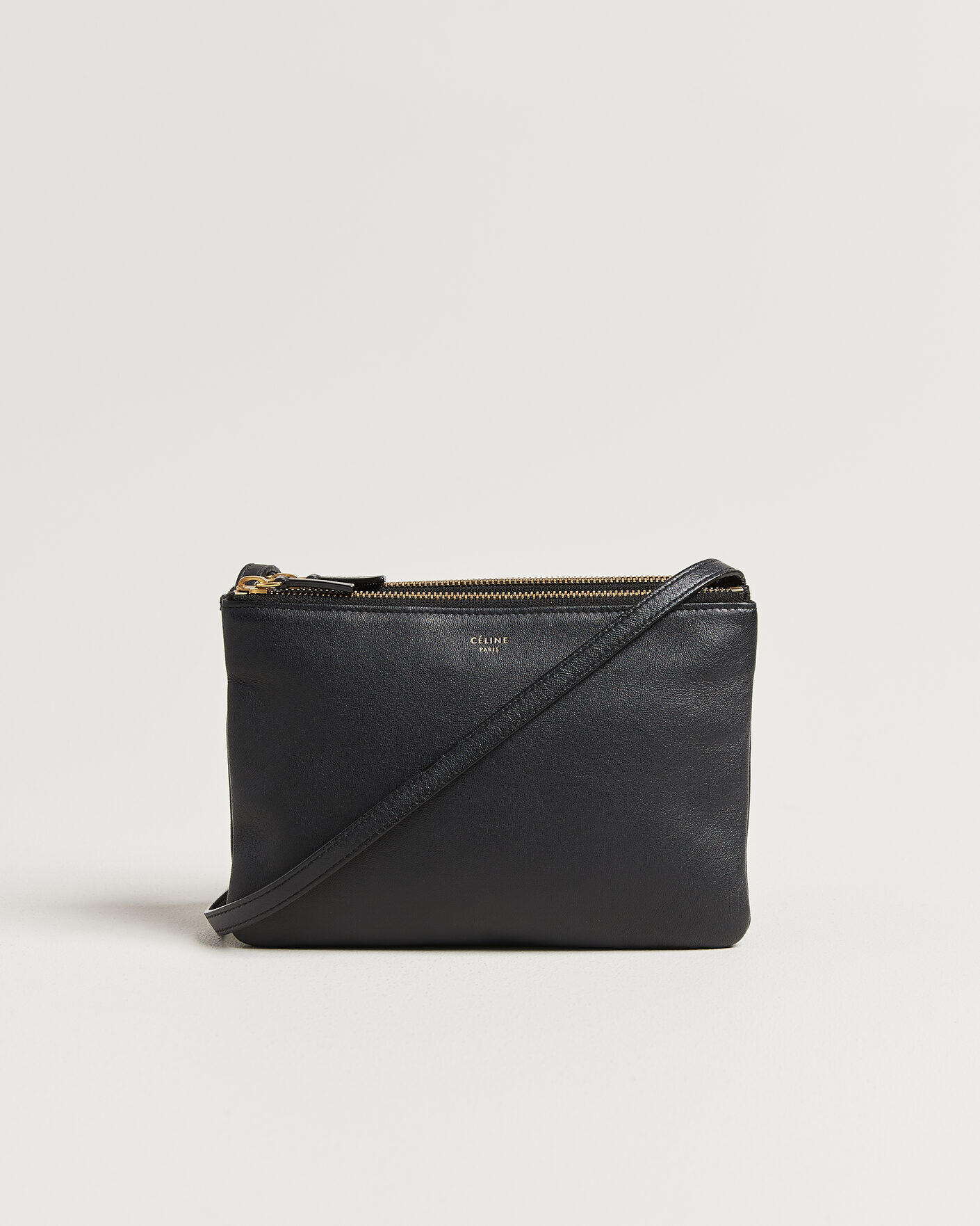 Homme | Pre-Owned & Vintage Bags | Celine Pre-Owned | Trio Bag Small Leather Black