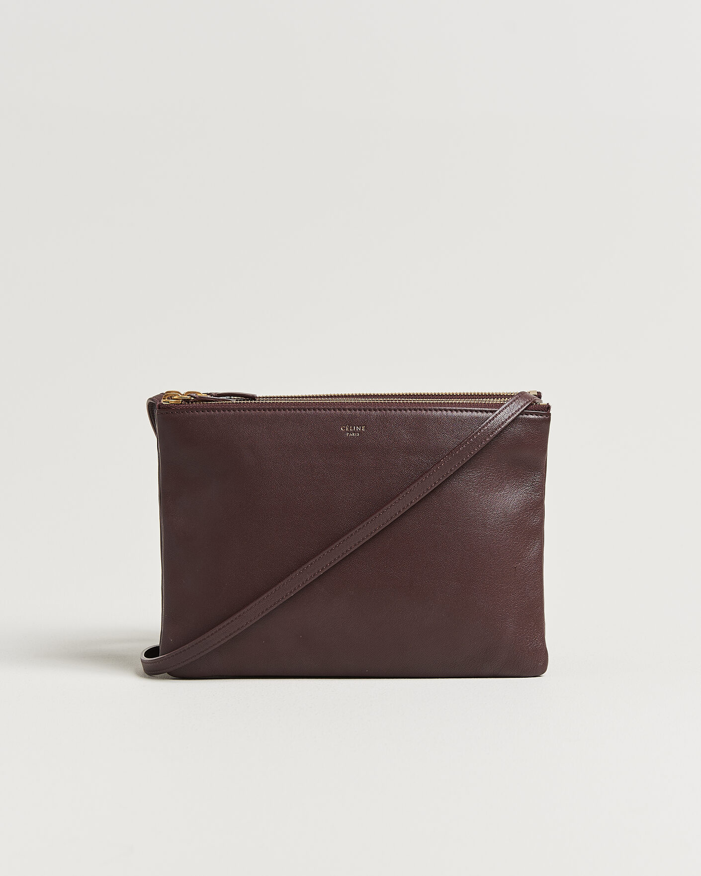 Homme | Pre-Owned & Vintage Bags | Celine Pre-Owned | Trio Bag Medium Leather Burgundy