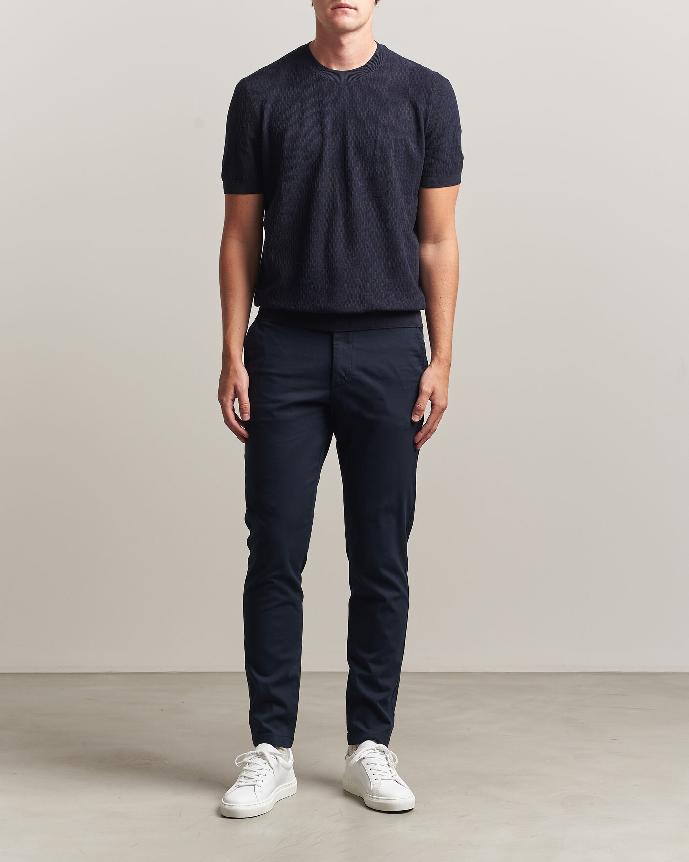 Homme | Pantalons | BOSS BLACK | Kaiton Structured Chinos Dark Blue